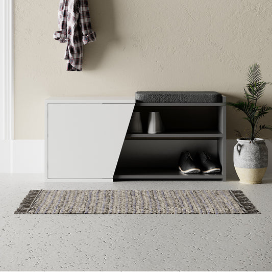 Mourah Fiona Bench & Shoe Cabinet - 8 Pairs - 2 Years Warranty