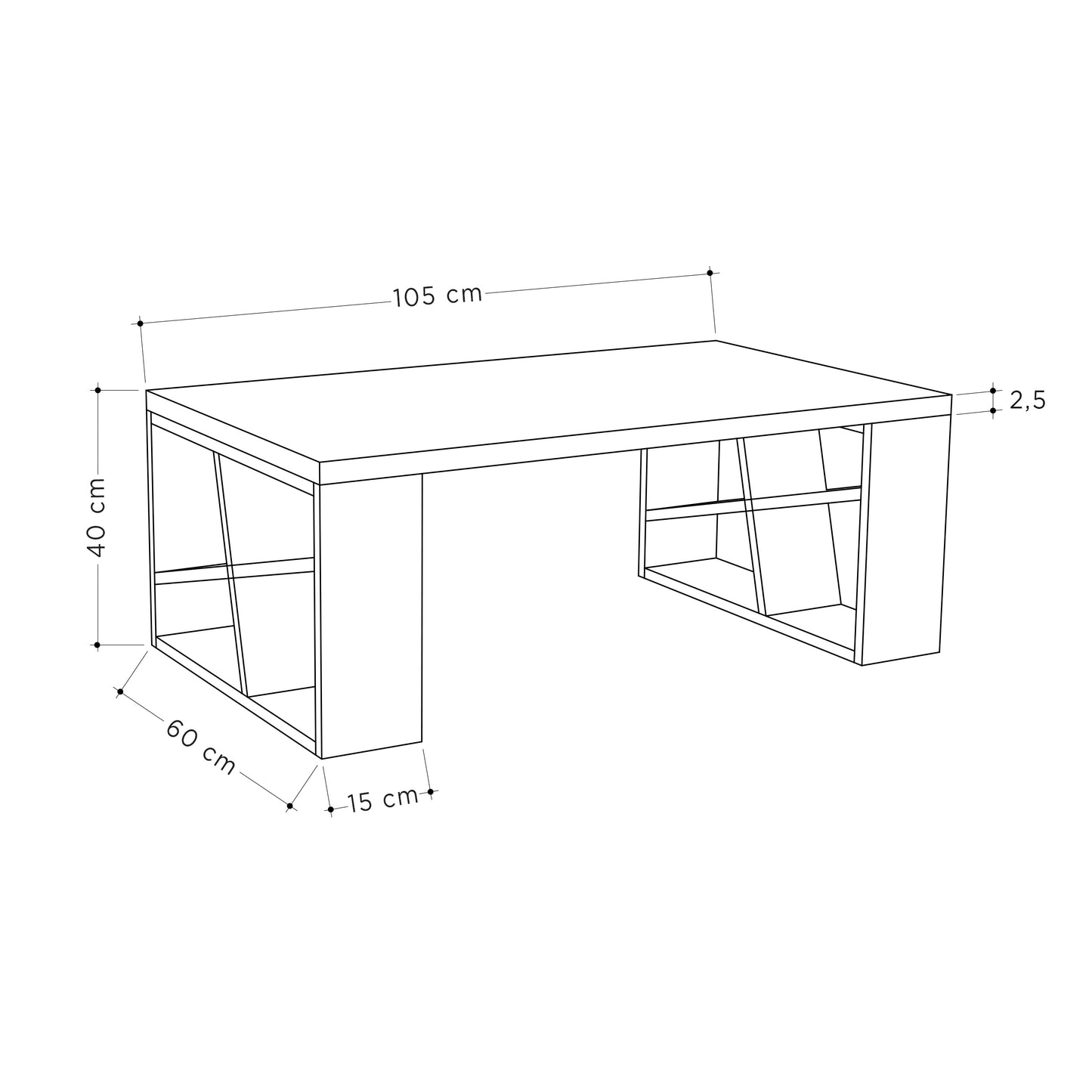 Mourah Honey Coffee Table - 2 Years Warranty