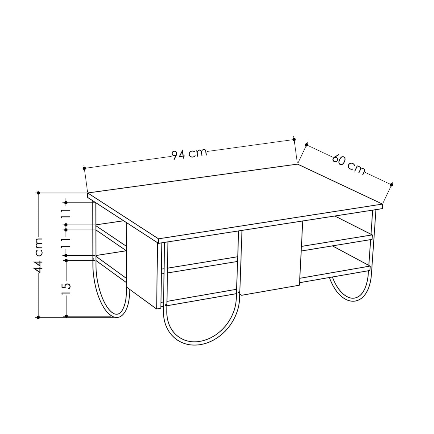 Mourah Norfolk Coffee Table - 2 Years Warranty