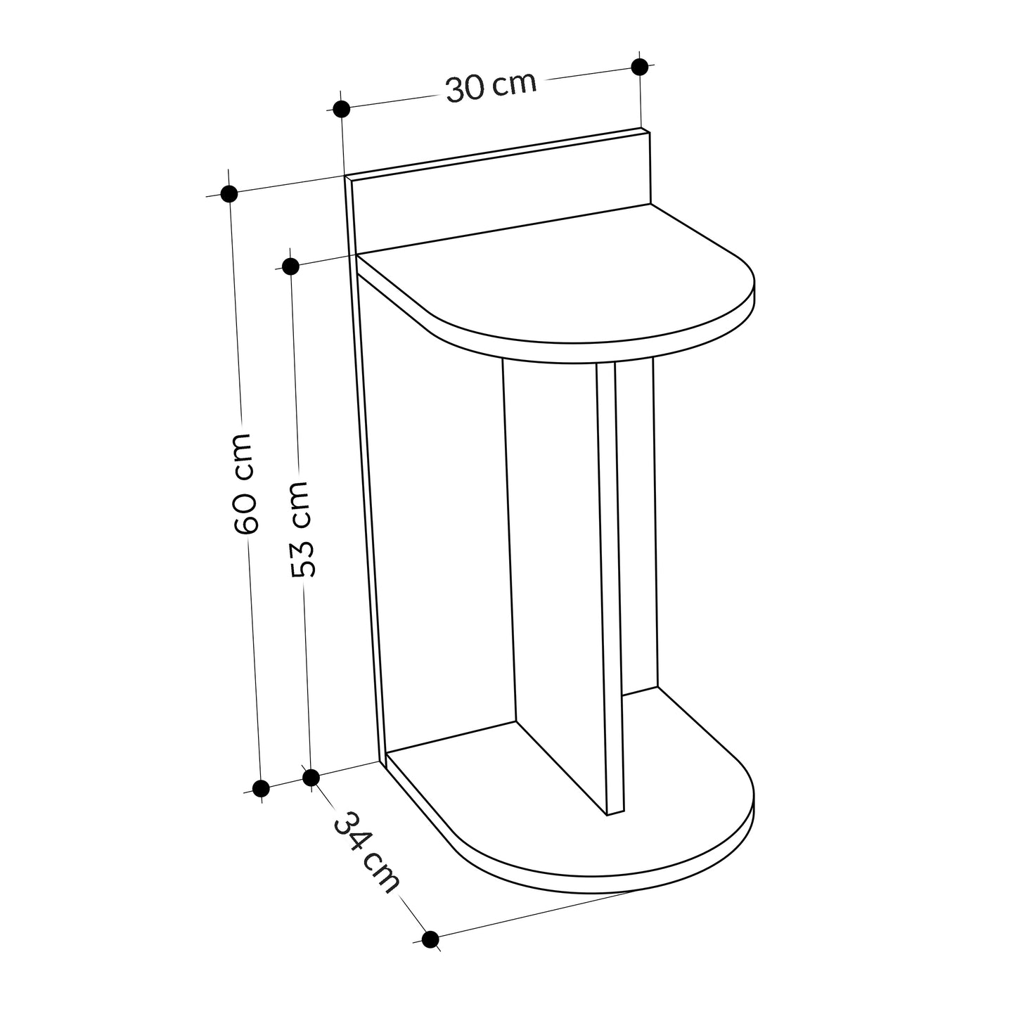 Mourah Dom Side Table - 2 Years Warranty