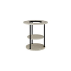 Grove Modern Round Plant Stand with Storage Shelf 50cm