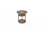 Grove Modern Round Plant Stand with Storage Shelf 50cm
