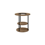 Grove Modern Round Plant Stand with Storage Shelf 50cm