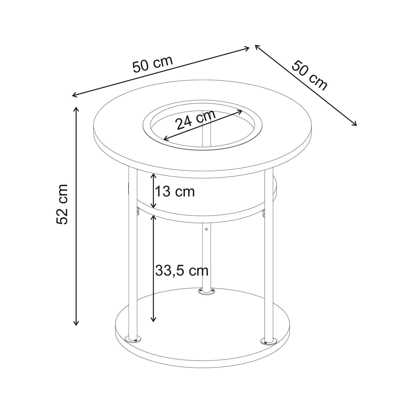 Grove Saide Table Plant Stand