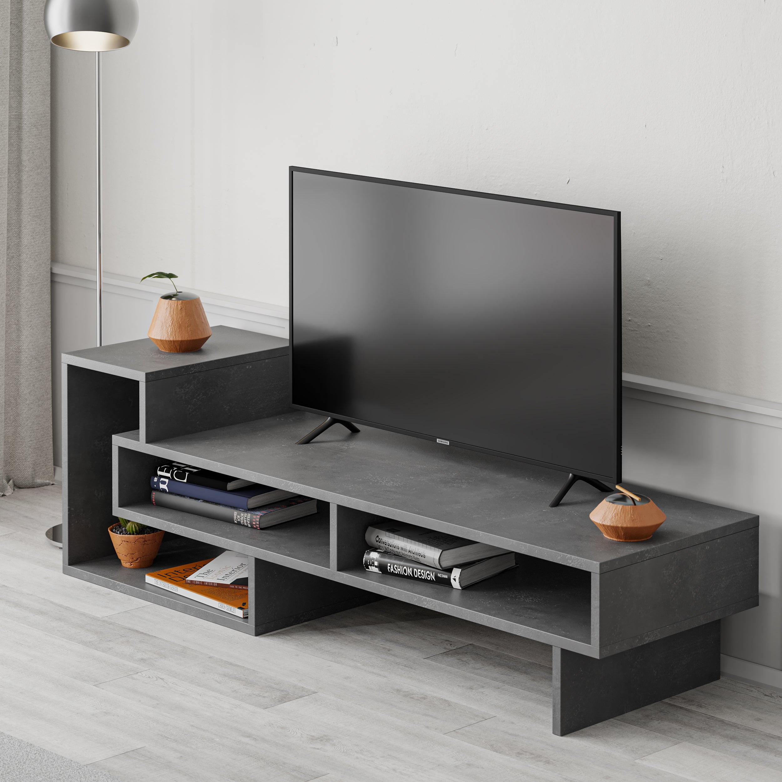 Mourah Tetra Tv Stand Up To 43 Inches With Storage - 2 Years Warranty