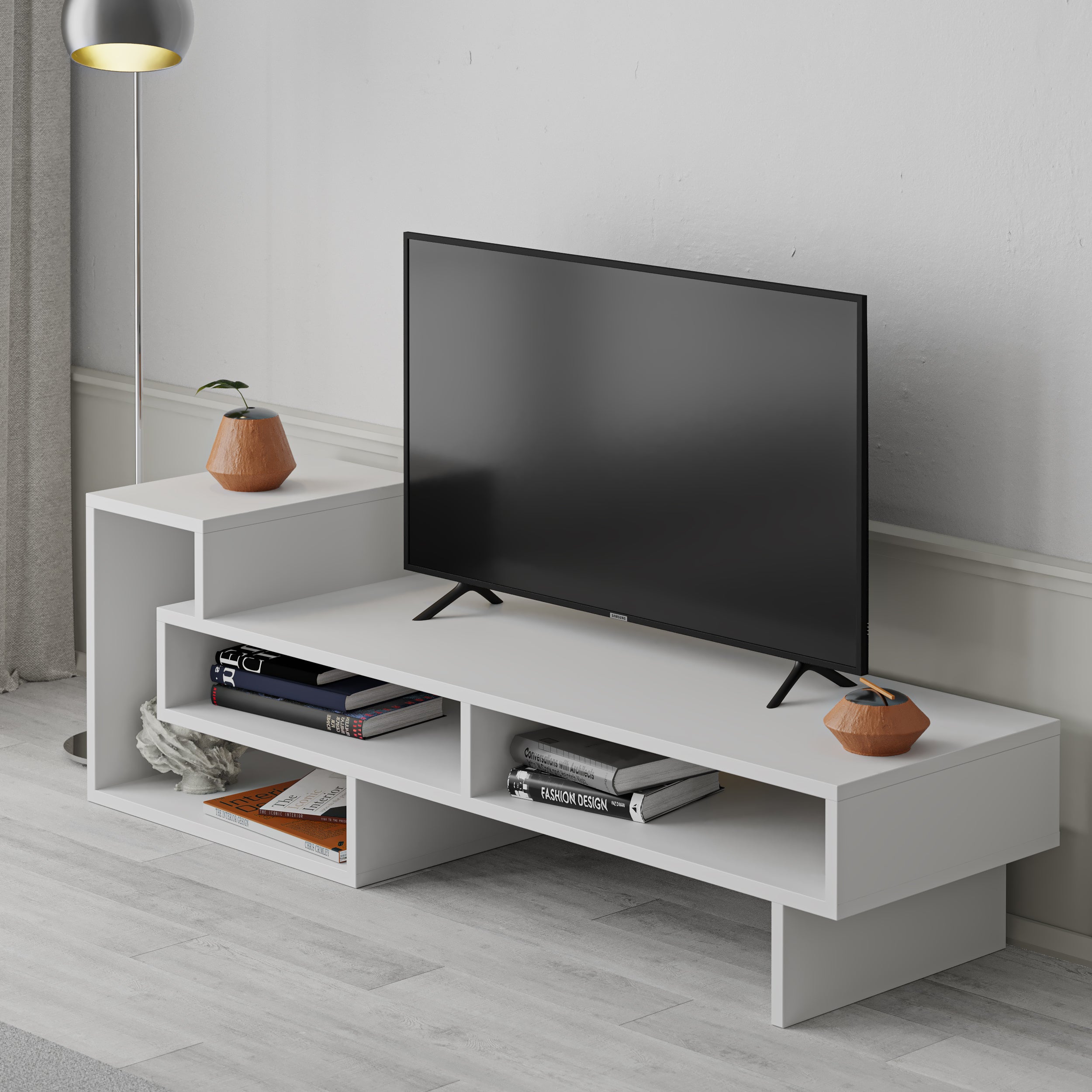 Mourah Tetra Tv Stand Up To 43 Inches With Storage - 2 Years Warranty