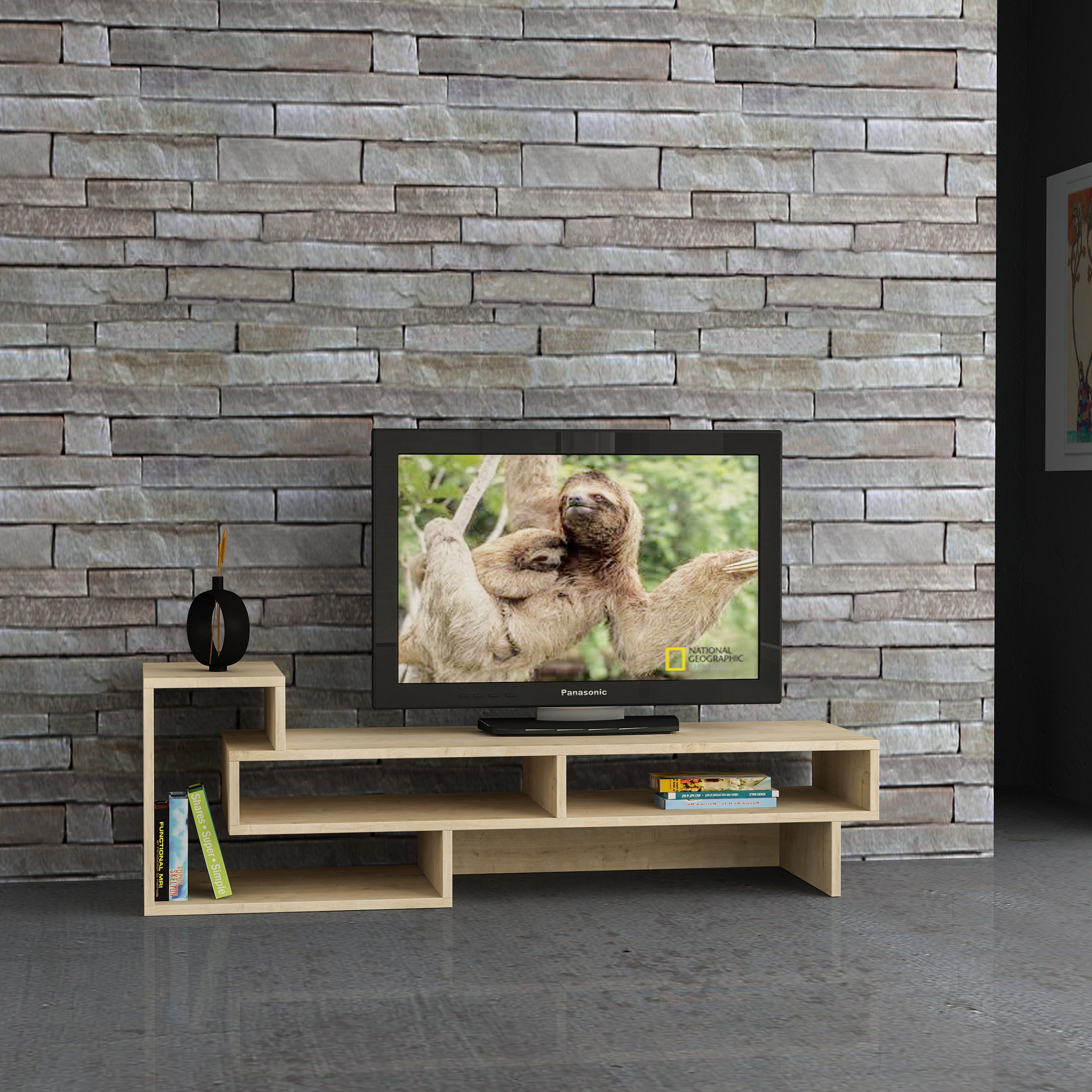 Mourah Tetra Tv Stand Up To 43 Inches With Storage - 2 Years Warranty