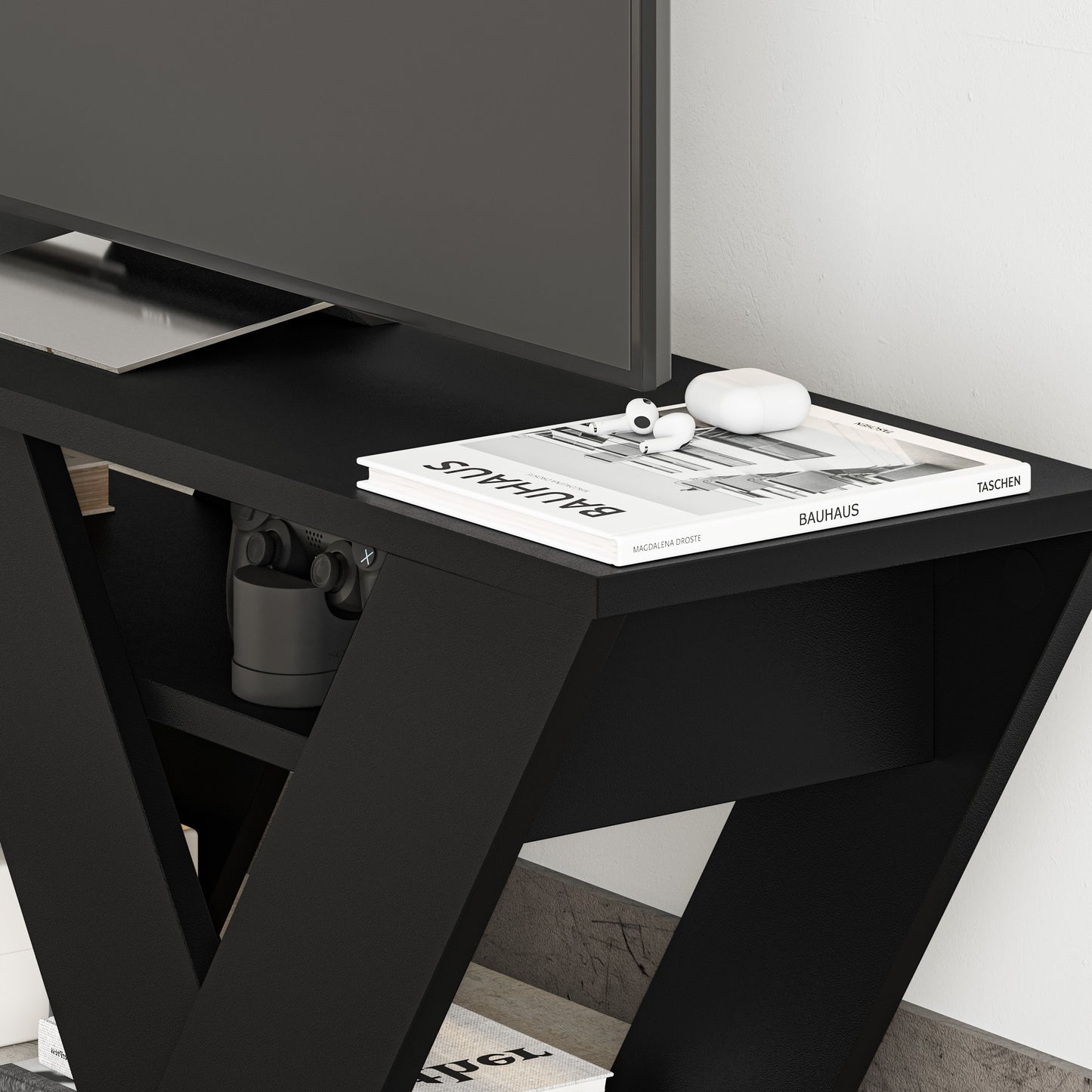 Mourah Pipralla Tv Stand Up To 43 Inches With Storage - 2 Years Warranty