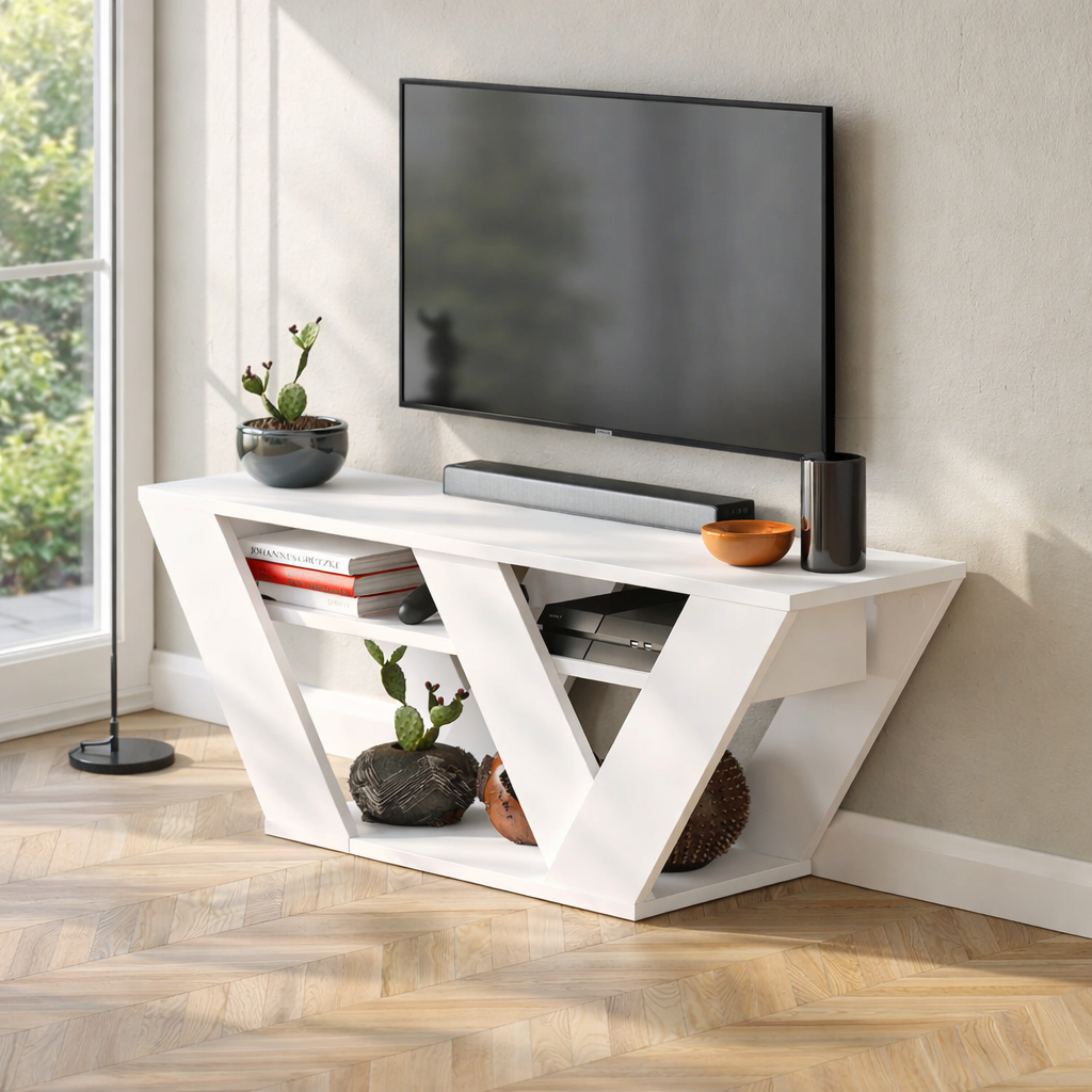 Mourah Pipralla Tv Stand Up To 43 Inches With Storage - 2 Years Warranty