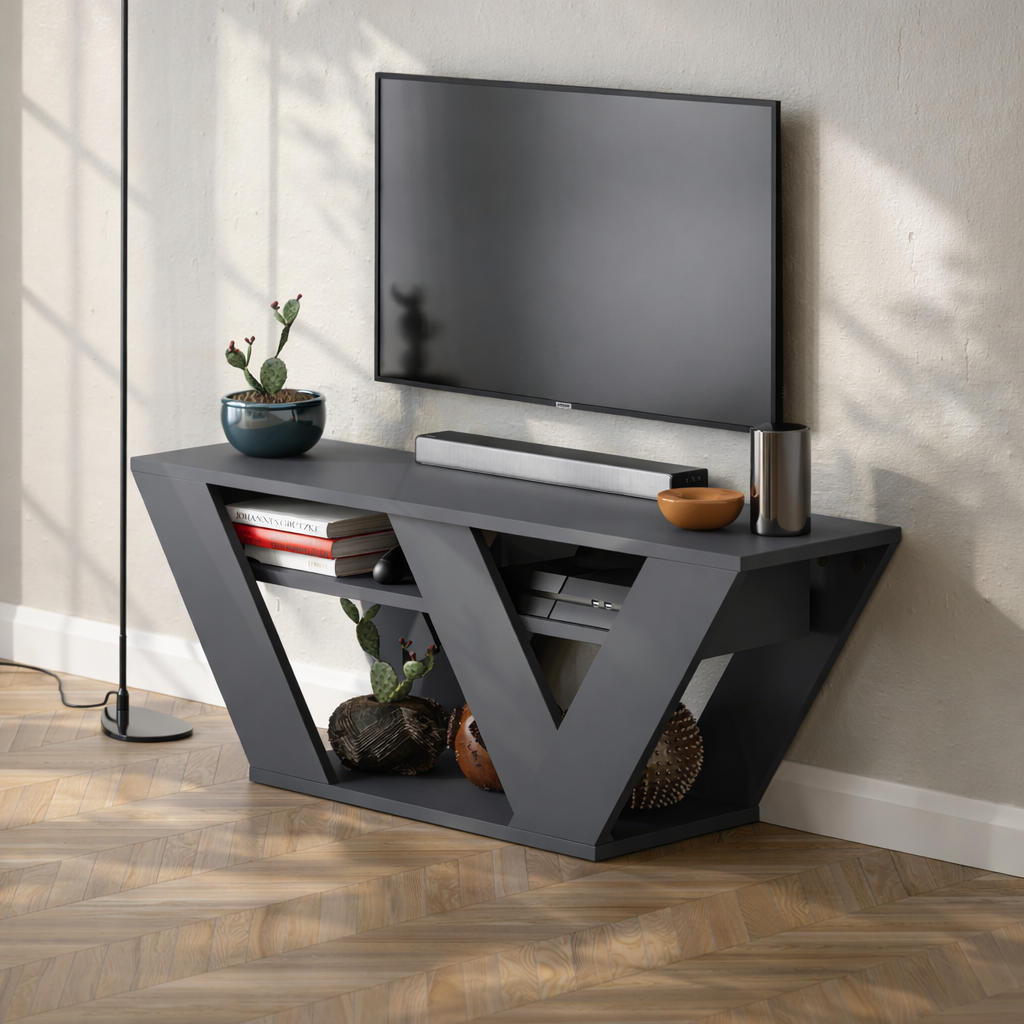 Mourah Pipralla Tv Stand Up To 43 Inches With Storage - 2 Years Warranty