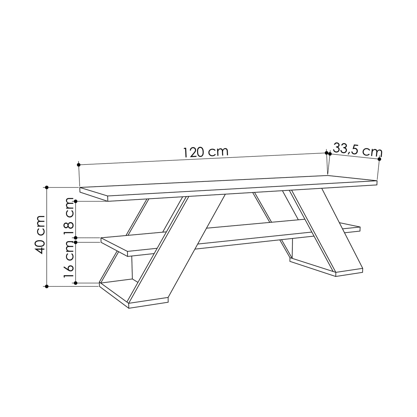 Mourah Farfalla Tv Stand Up To 50 Inches With Storage - 2 Years Warranty