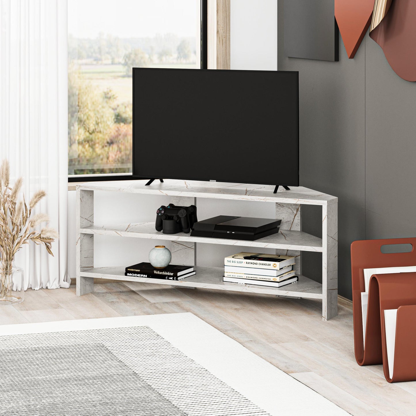 Mourah Thales Tv Stand Up To 43 Inches With Storage - 2 Years Warranty