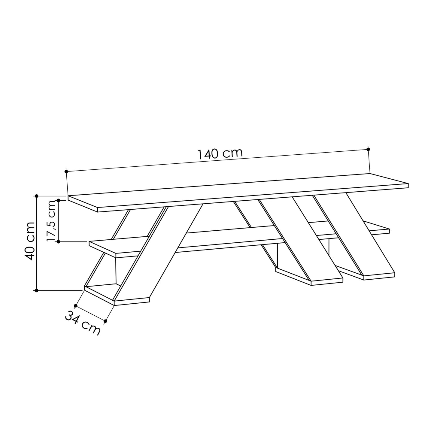 Mourah Fella Tv Stand Up To 55 Inches With Storage - 2 Years Warranty