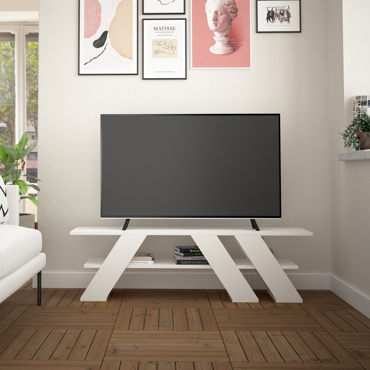 Mourah Fella Tv Stand Up To 55 Inches With Storage - 2 Years Warranty