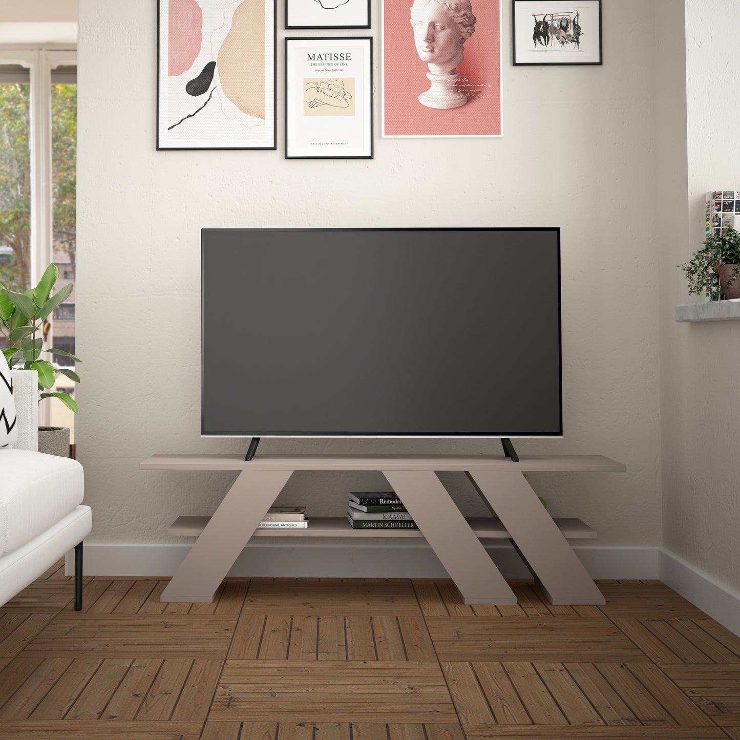 Mourah Fella Tv Stand Up To 55 Inches With Storage - 2 Years Warranty