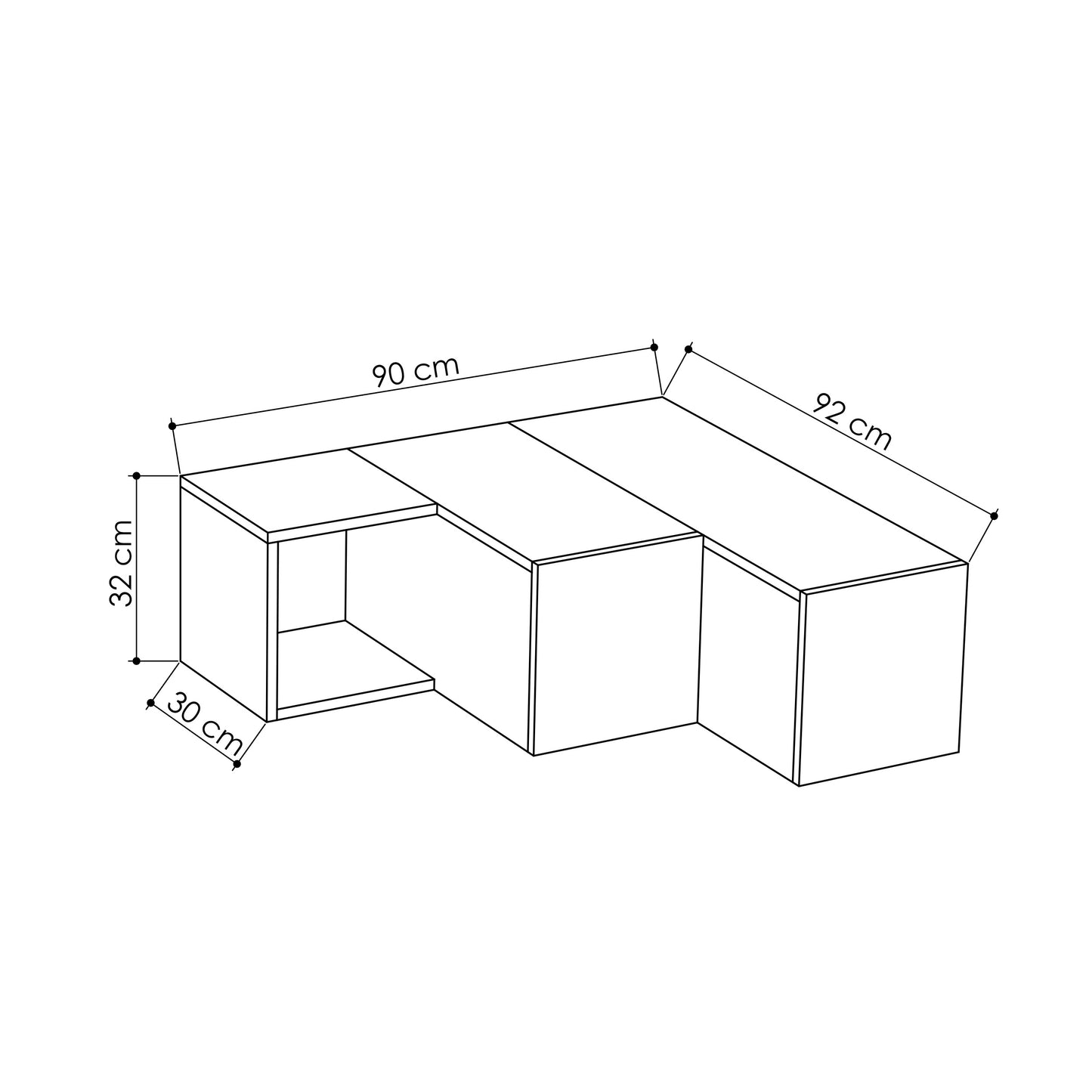 Mourah Compact Tv Stand Up To 50 Inches With Storage - 2 Years Warranty