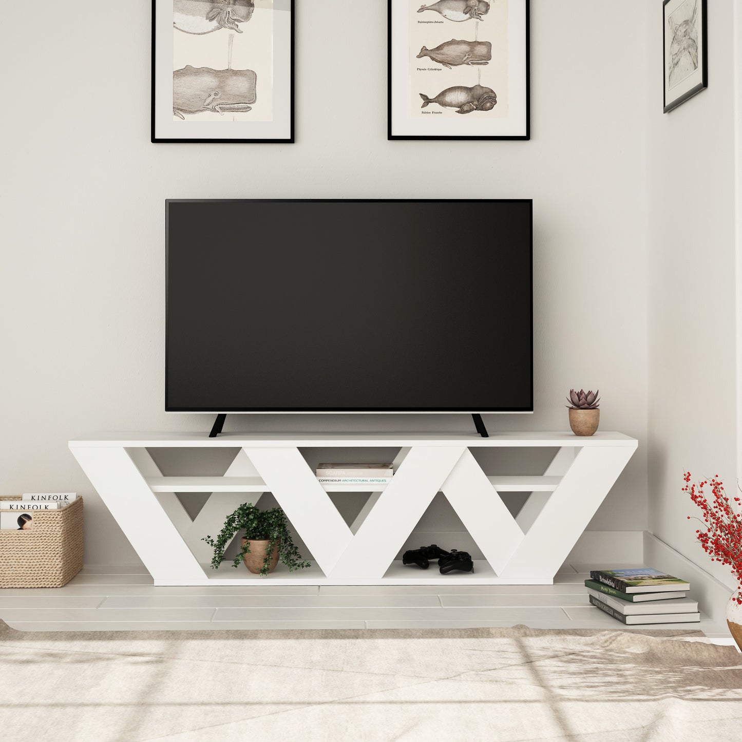 Mourah Ralla Tv Stand Up To 65 Inches With Storage - 2 Years Warranty