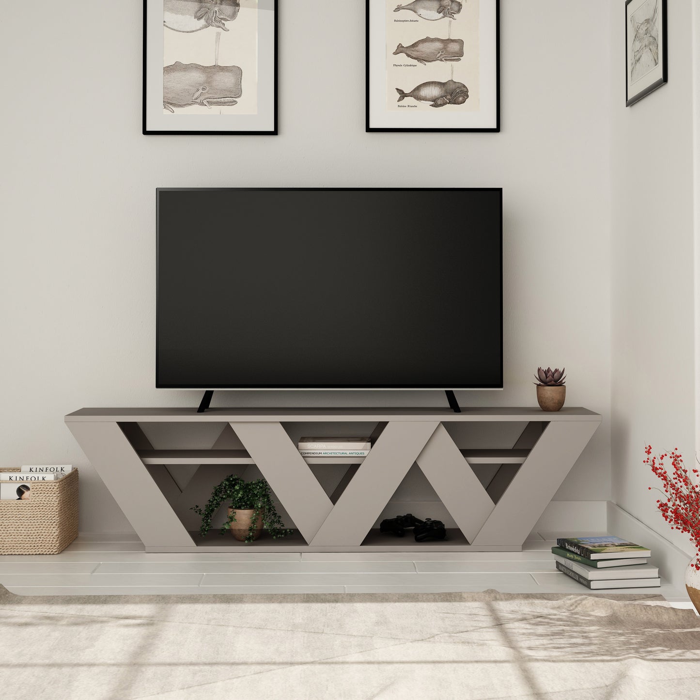 Mourah Ralla Tv Stand Up To 65 Inches With Storage - 2 Years Warranty