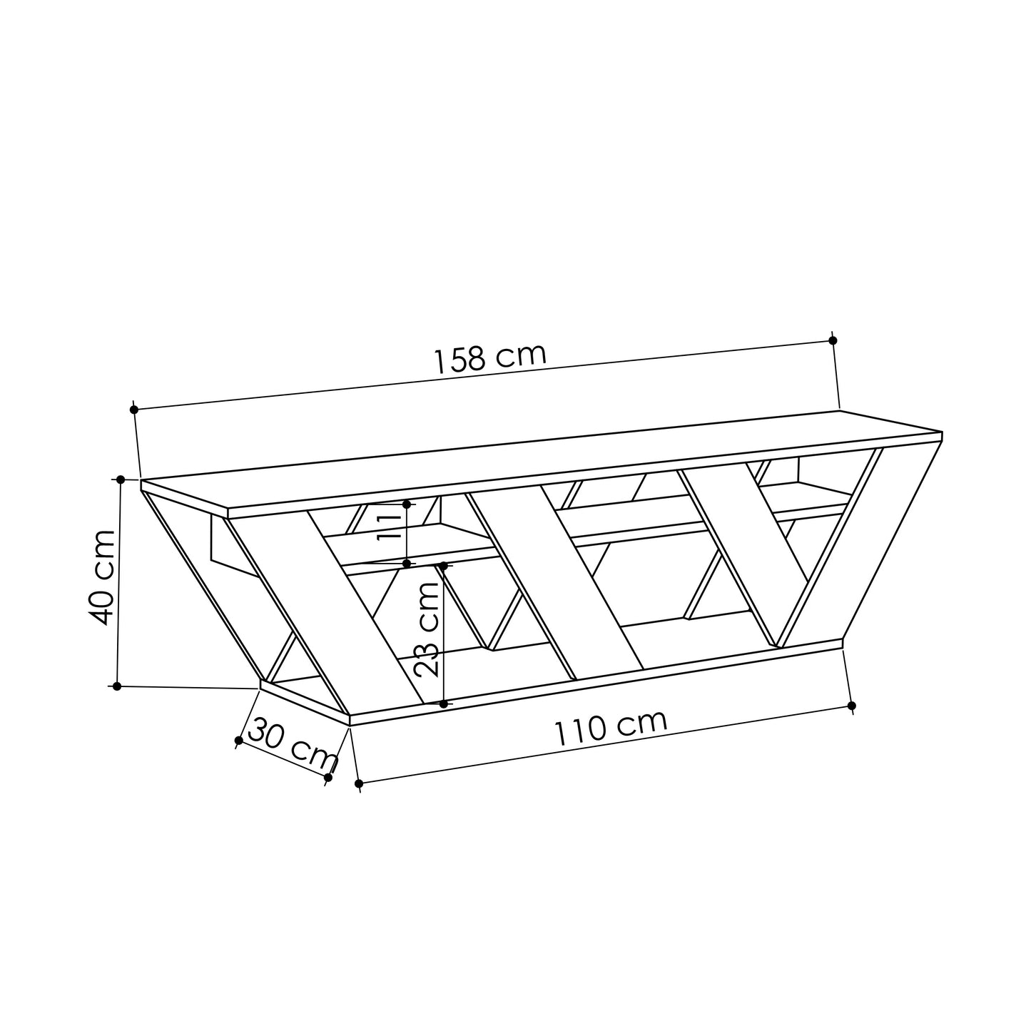 Mourah Ralla Tv Stand Up To 65 Inches With Storage - 2 Years Warranty