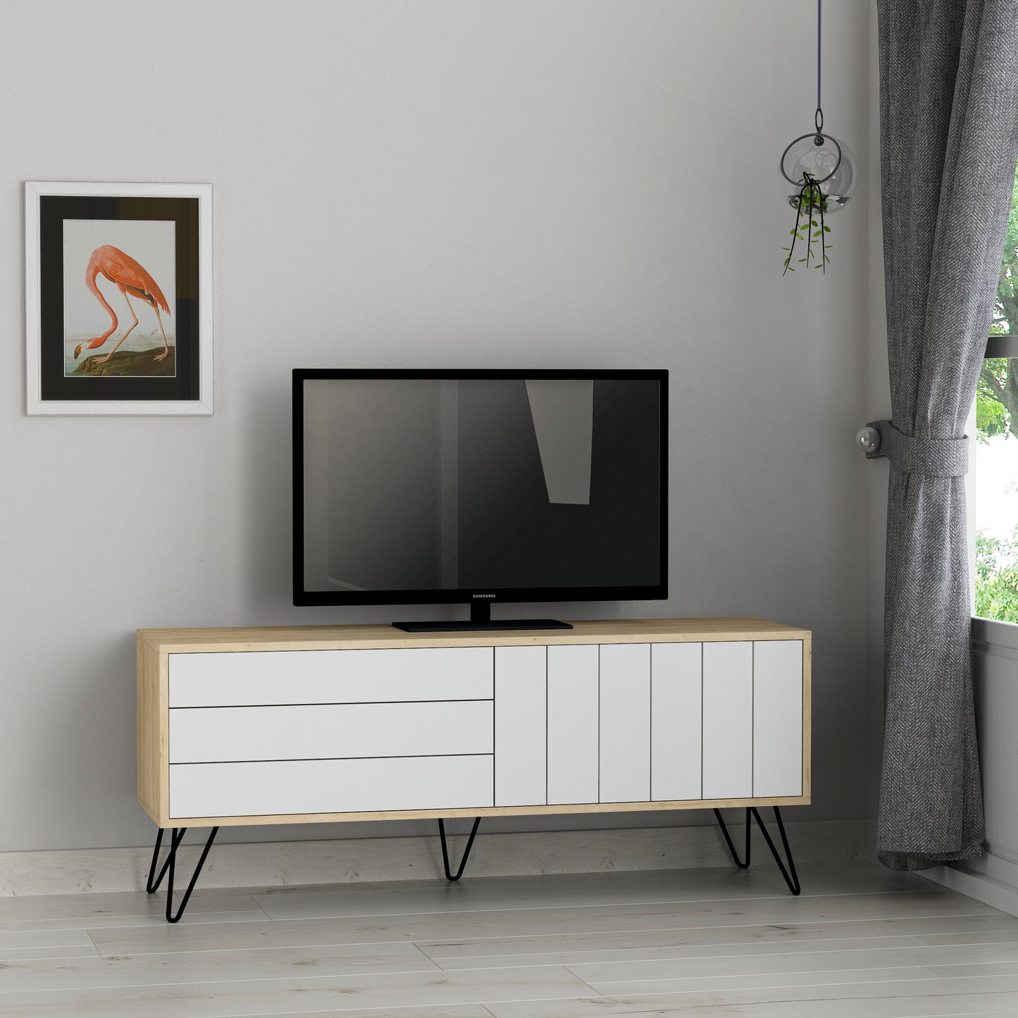 Mourah Picadilly Tv Stand Up To 55 Inches With Storage - 2 Years Warranty