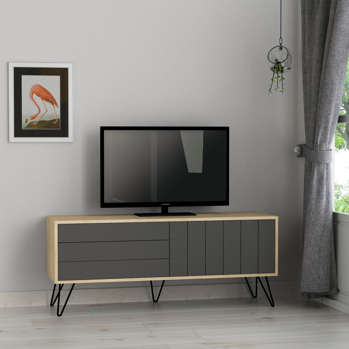 Mourah Picadilly Tv Stand Up To 55 Inches With Storage - 2 Years Warranty