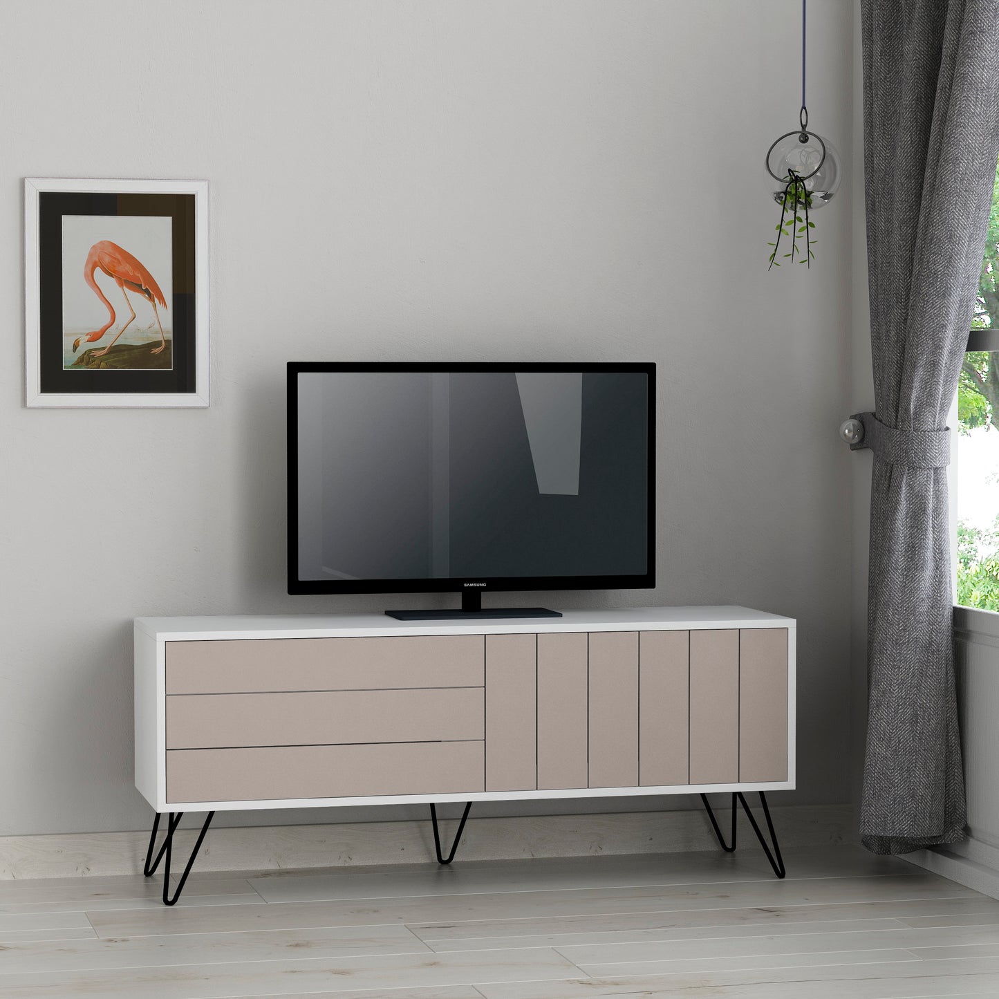 Mourah Picadilly Tv Stand Up To 55 Inches With Storage - 2 Years Warranty