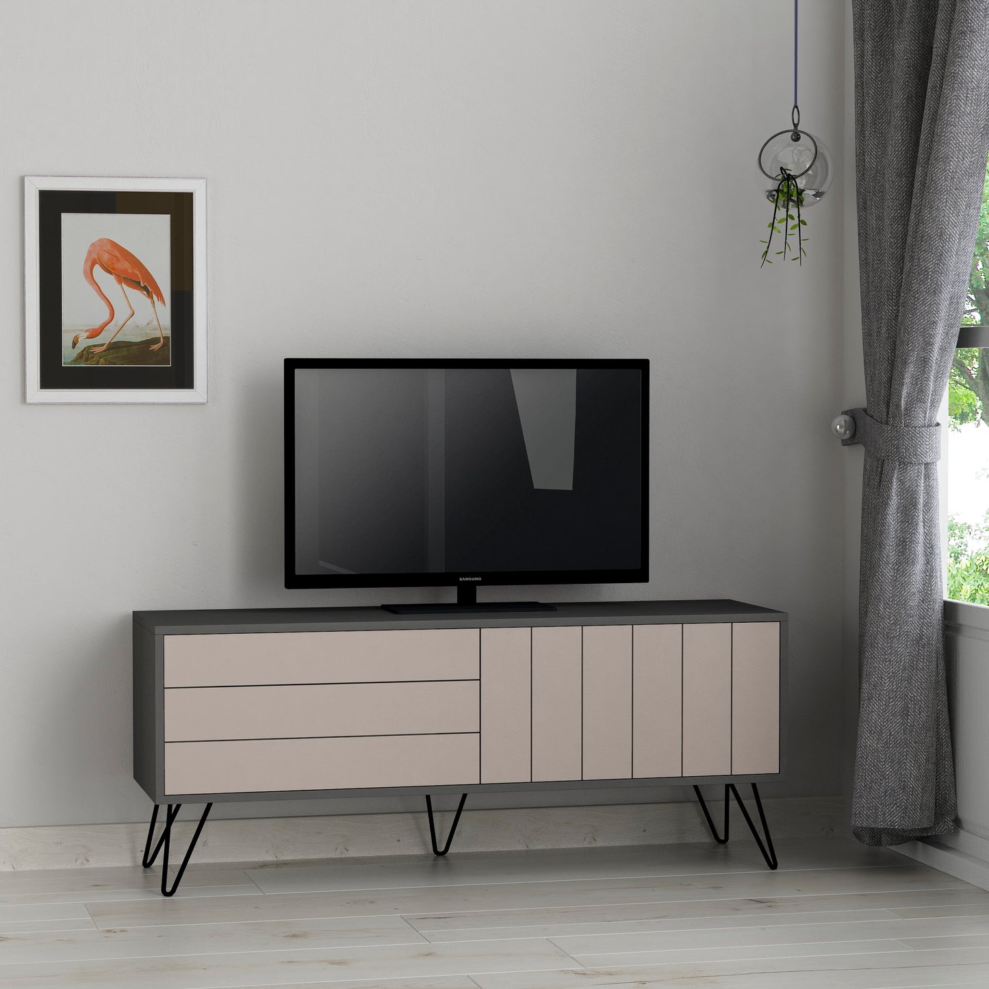 Mourah Picadilly Tv Stand Up To 55 Inches With Storage - 2 Years Warranty