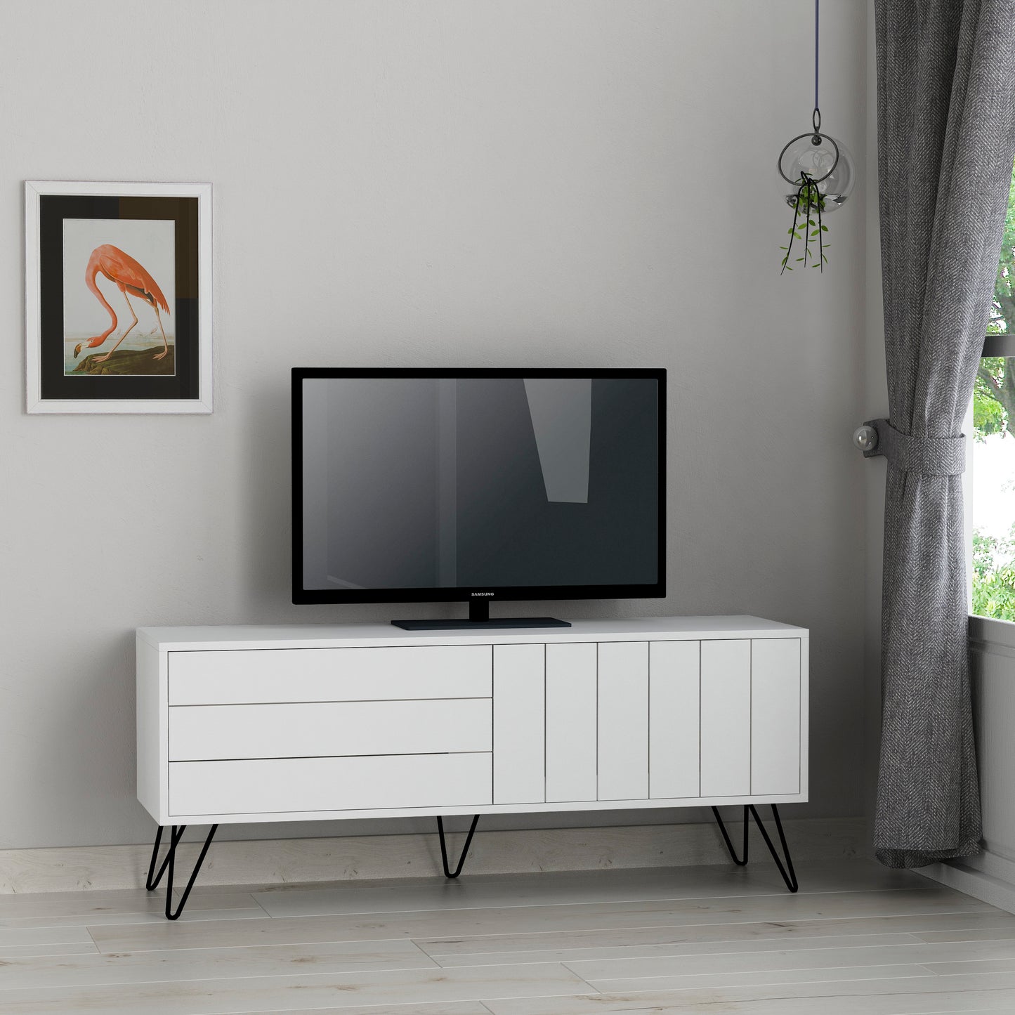 Mourah Picadilly Tv Stand Up To 55 Inches With Storage - 2 Years Warranty