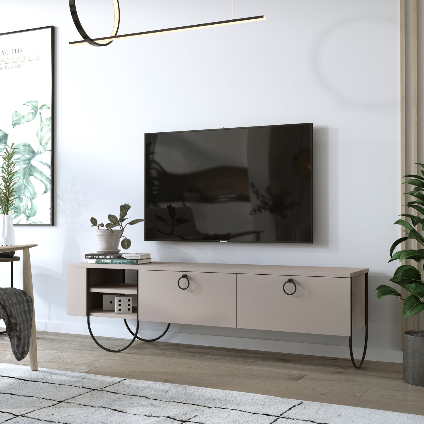 Mourah Norfolk Tv Stand Up To 60 Inches With Storage - 2 Years Warranty