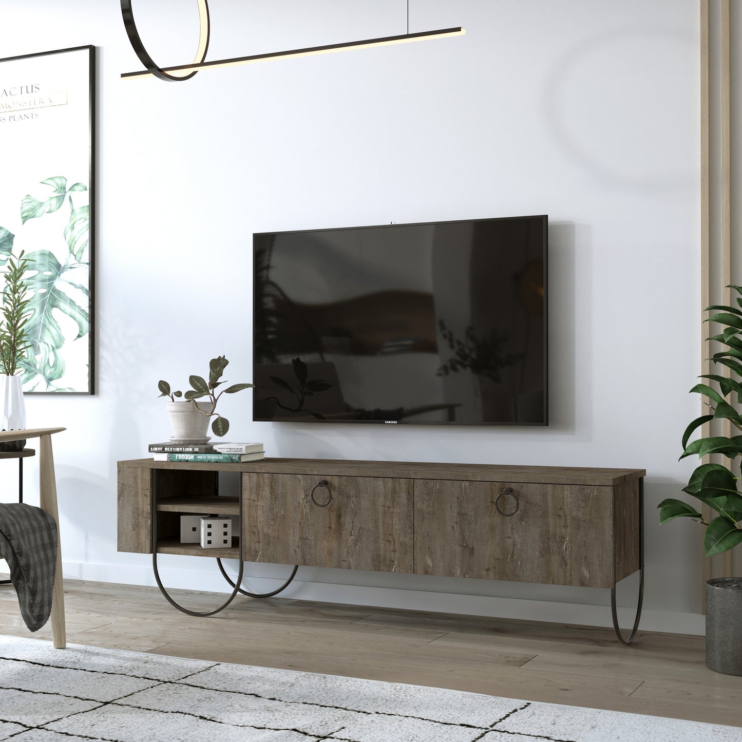 Mourah Norfolk Tv Stand Up To 60 Inches With Storage - 2 Years Warranty