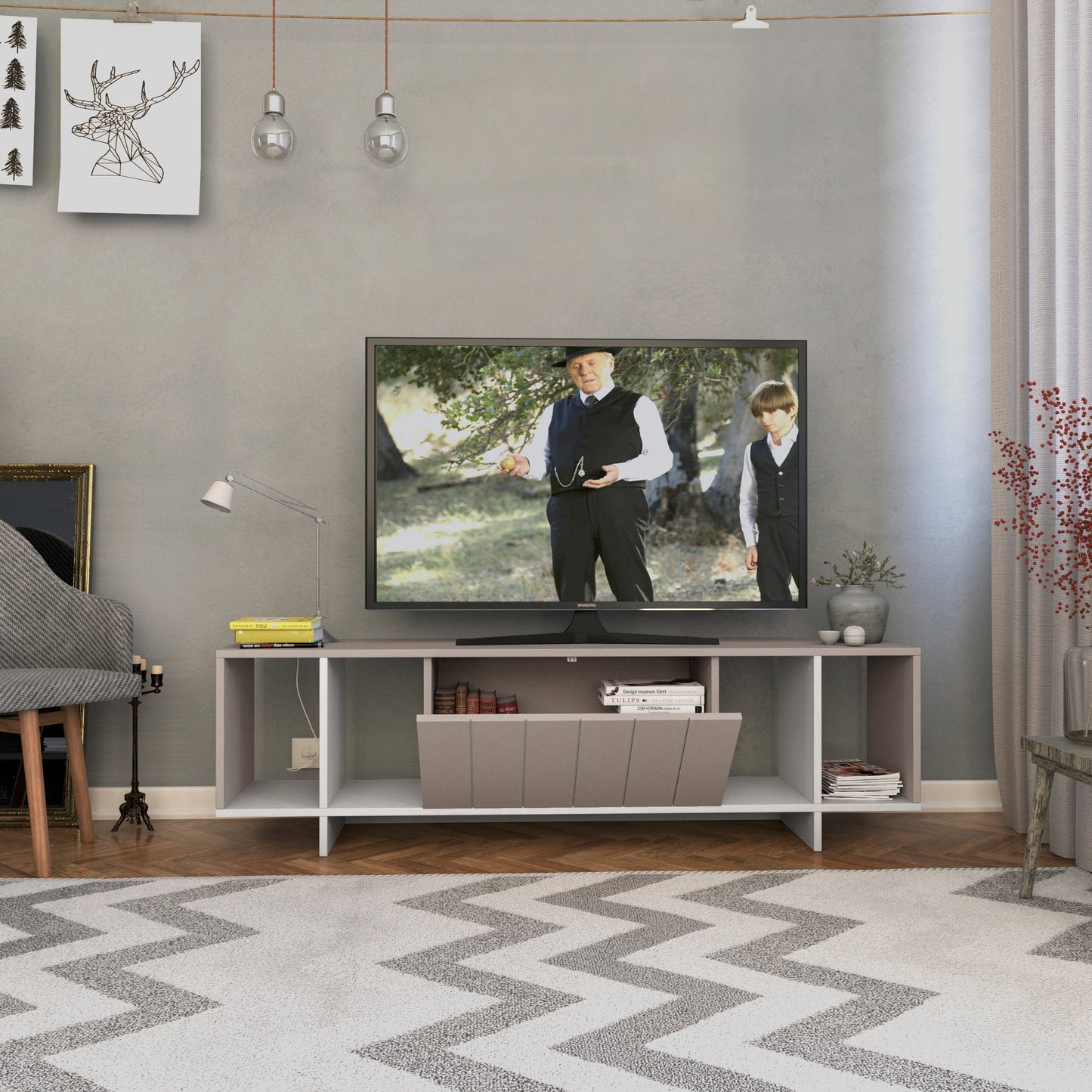 Mourah Zitano Tv Stand Up To 65 Inches With Storage - 2 Years Warranty