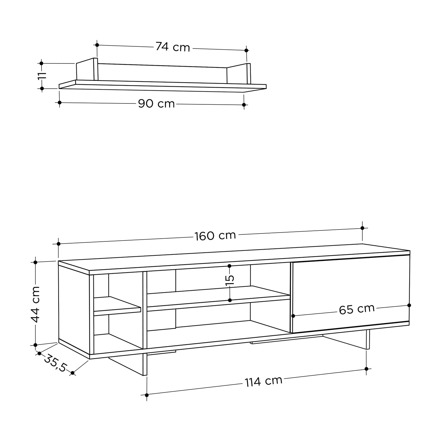 Mourah Stockton Tv Unit Up To 65 Inches - 2 Years Warranty