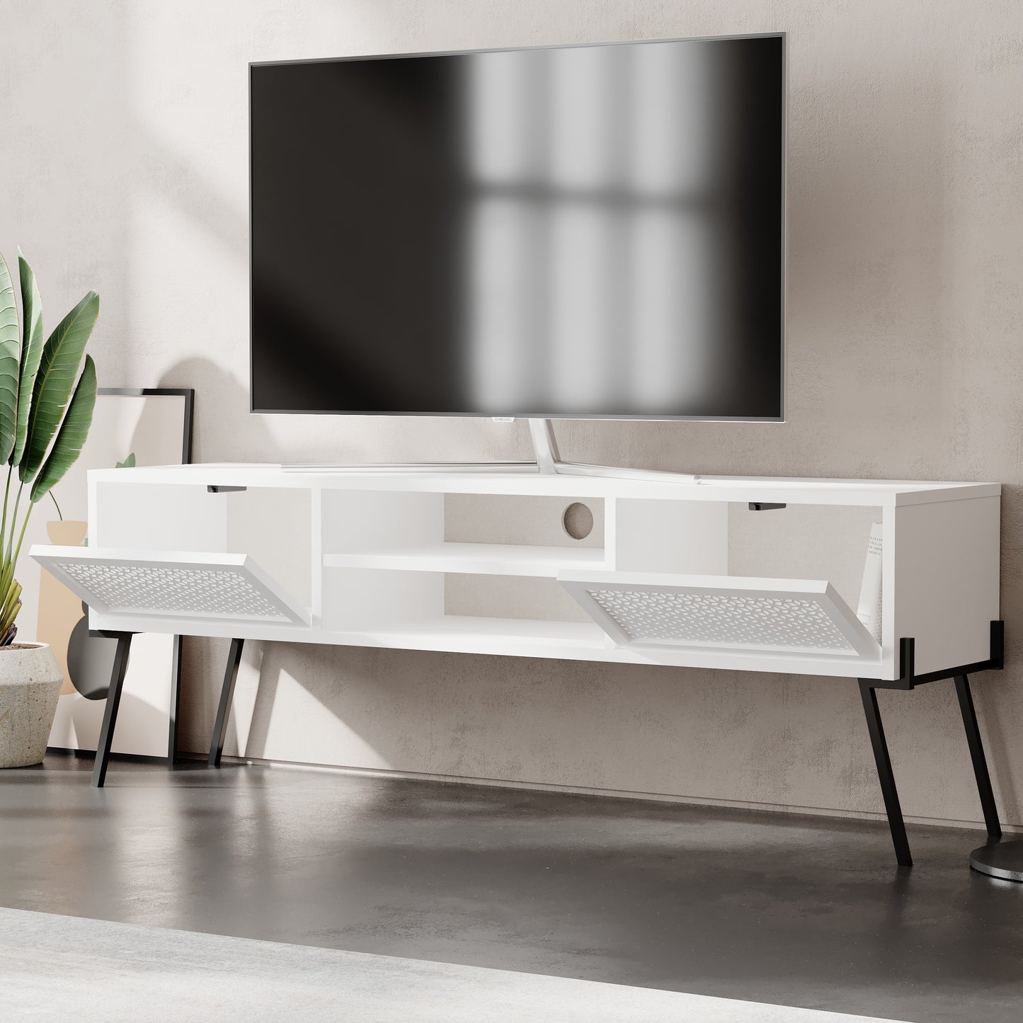 Mourah Naive Tv Stand Up To 55 Inches With Storage - Years Warranty