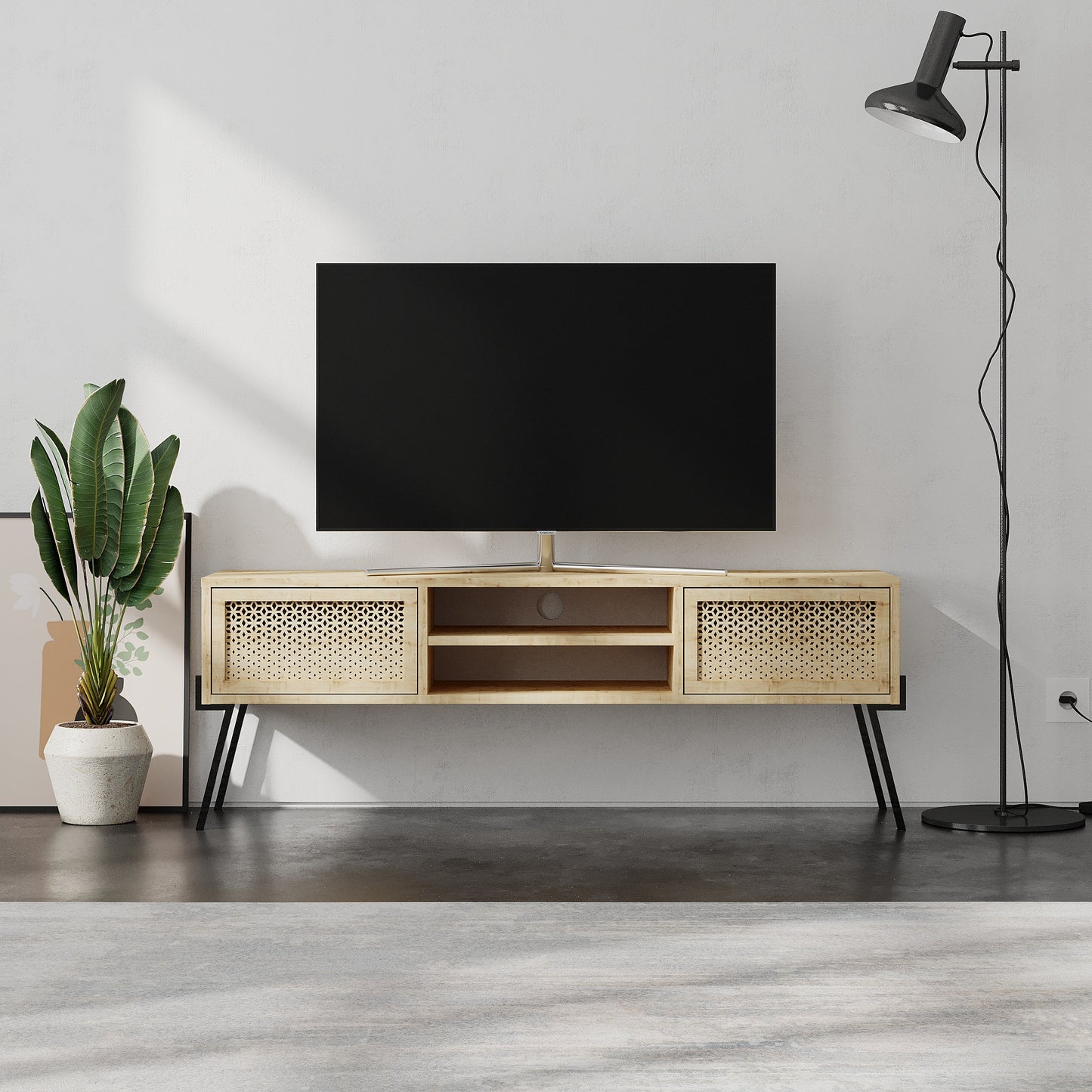 Mourah Naive Tv Stand Up To 55 Inches With Storage - Years Warranty