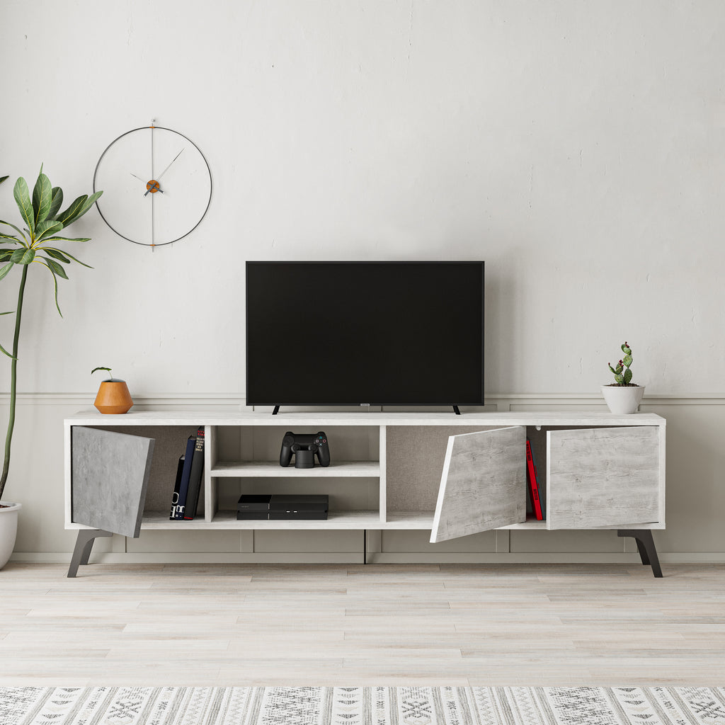 Mourah Fiona Tv Stand Up To 70 Inches With Storage - 2 Years Warranty