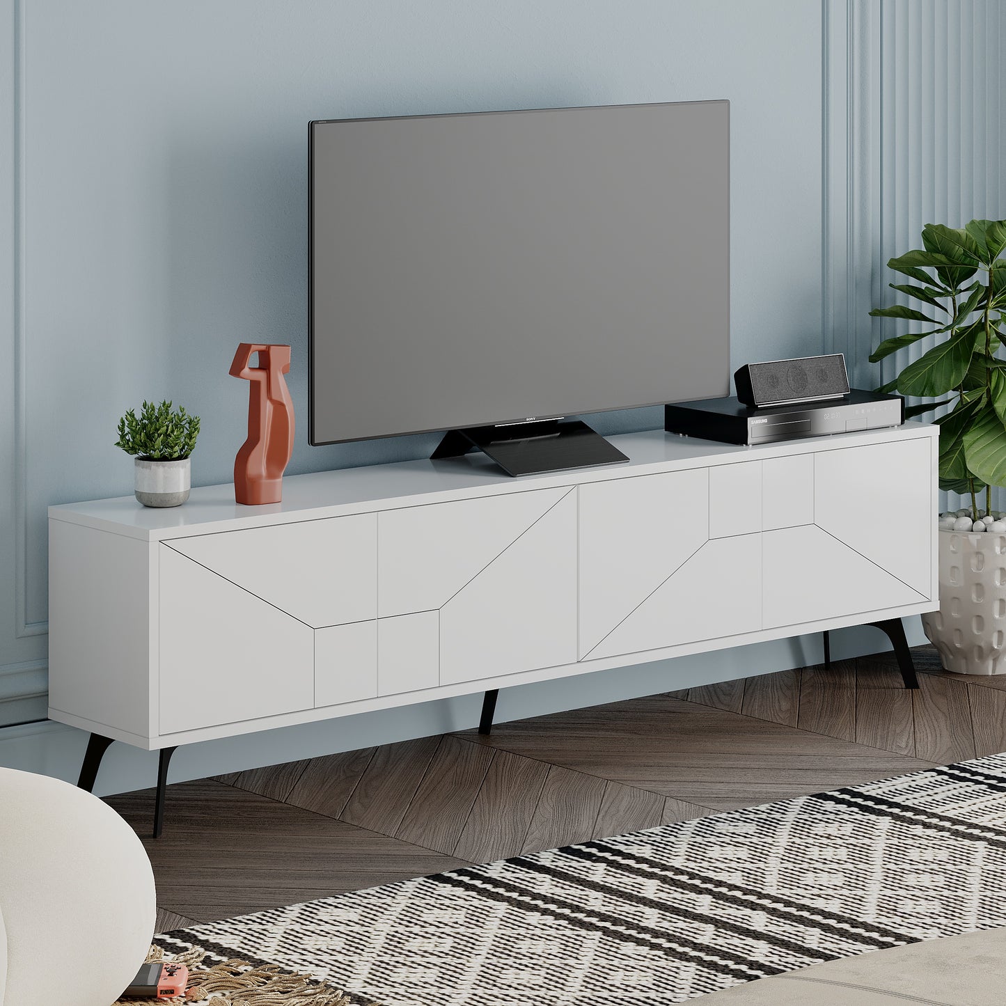 Mourah Dune Tv Stand Up To 70 Inches With Storage - 2 Years Warranty