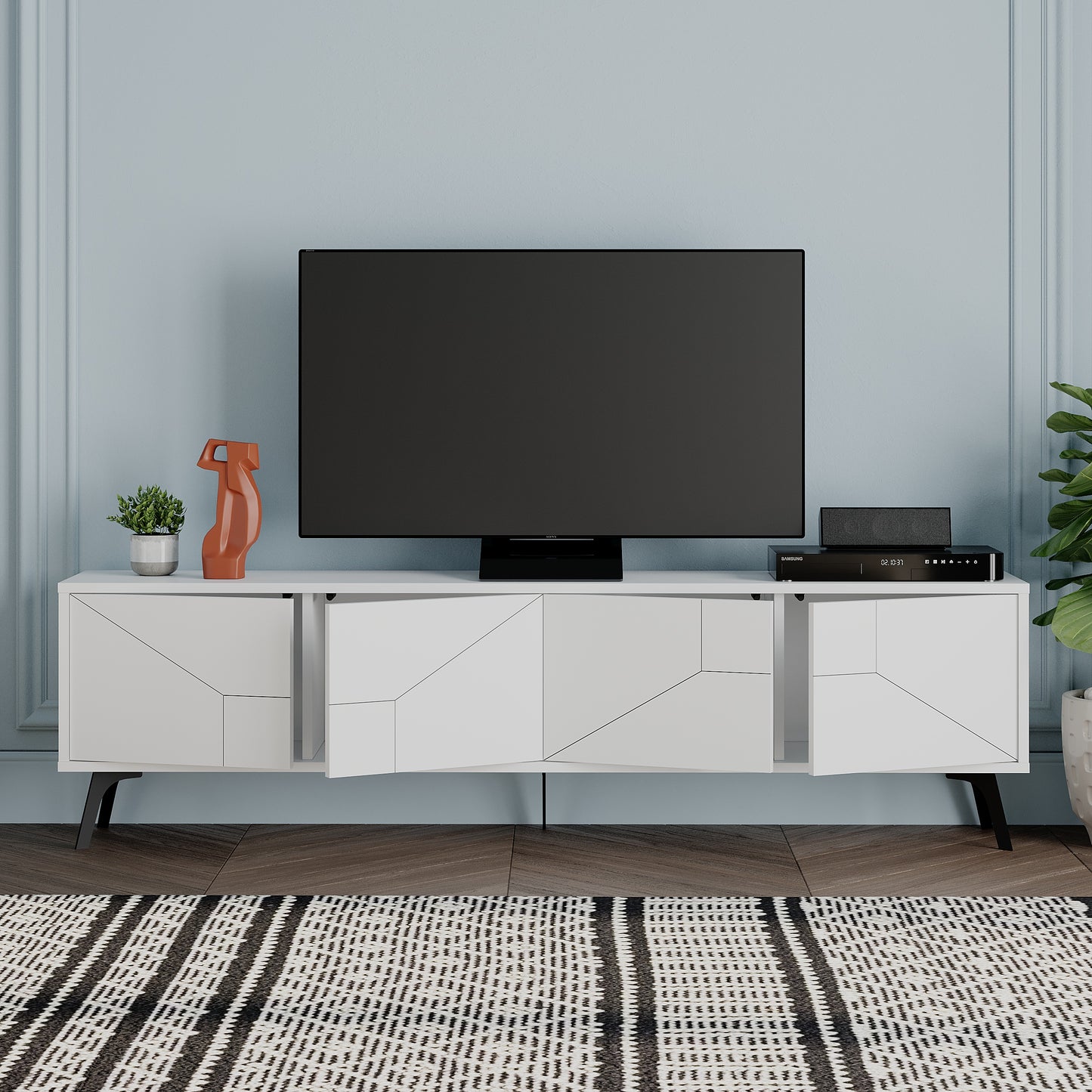 Mourah Dune Tv Stand Up To 70 Inches With Storage - 2 Years Warranty