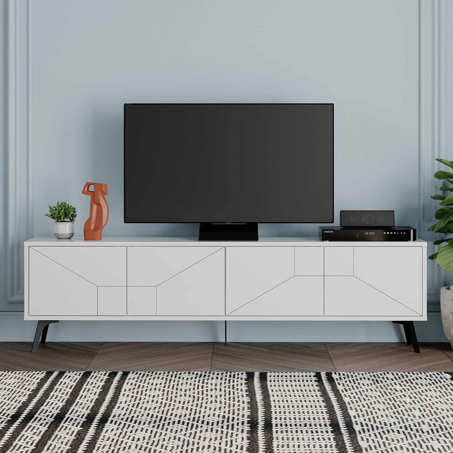 Mourah Dune Tv Stand Up To 70 Inches With Storage - 2 Years Warranty