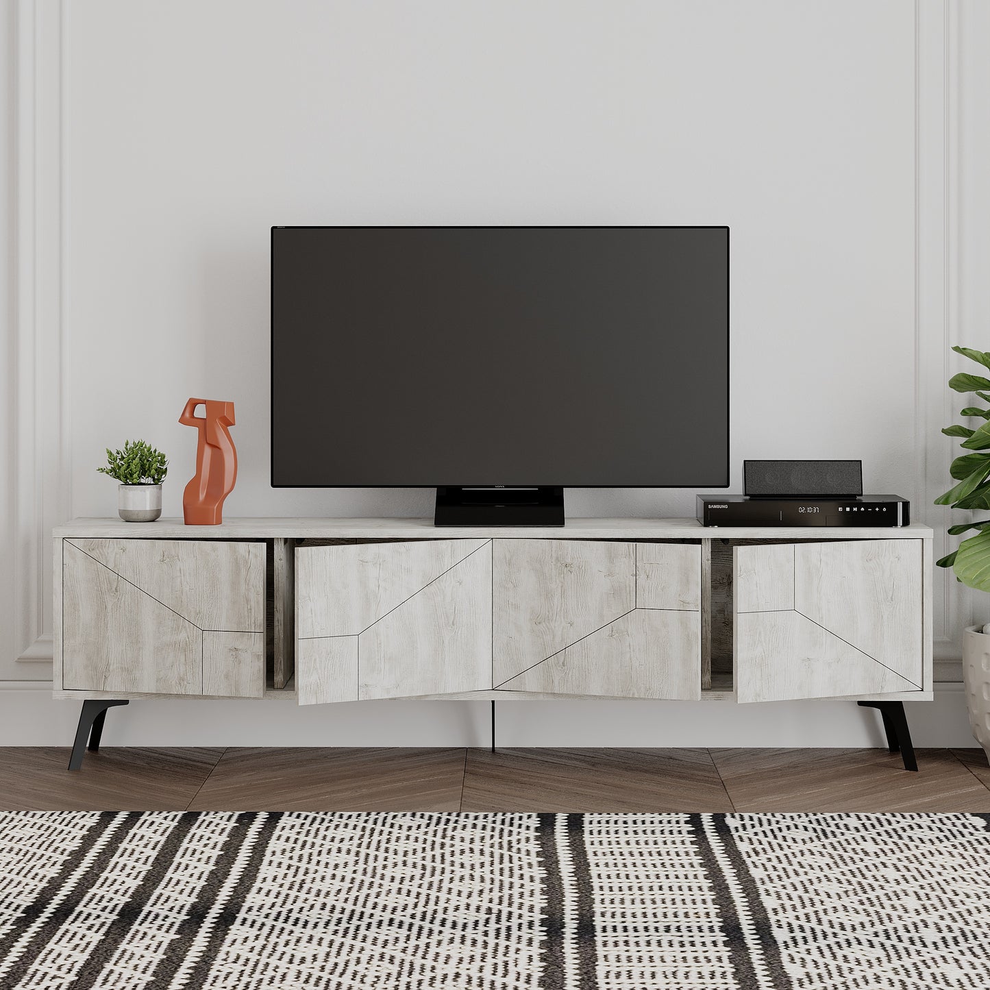 Mourah Dune Tv Stand Up To 70 Inches With Storage - 2 Years Warranty