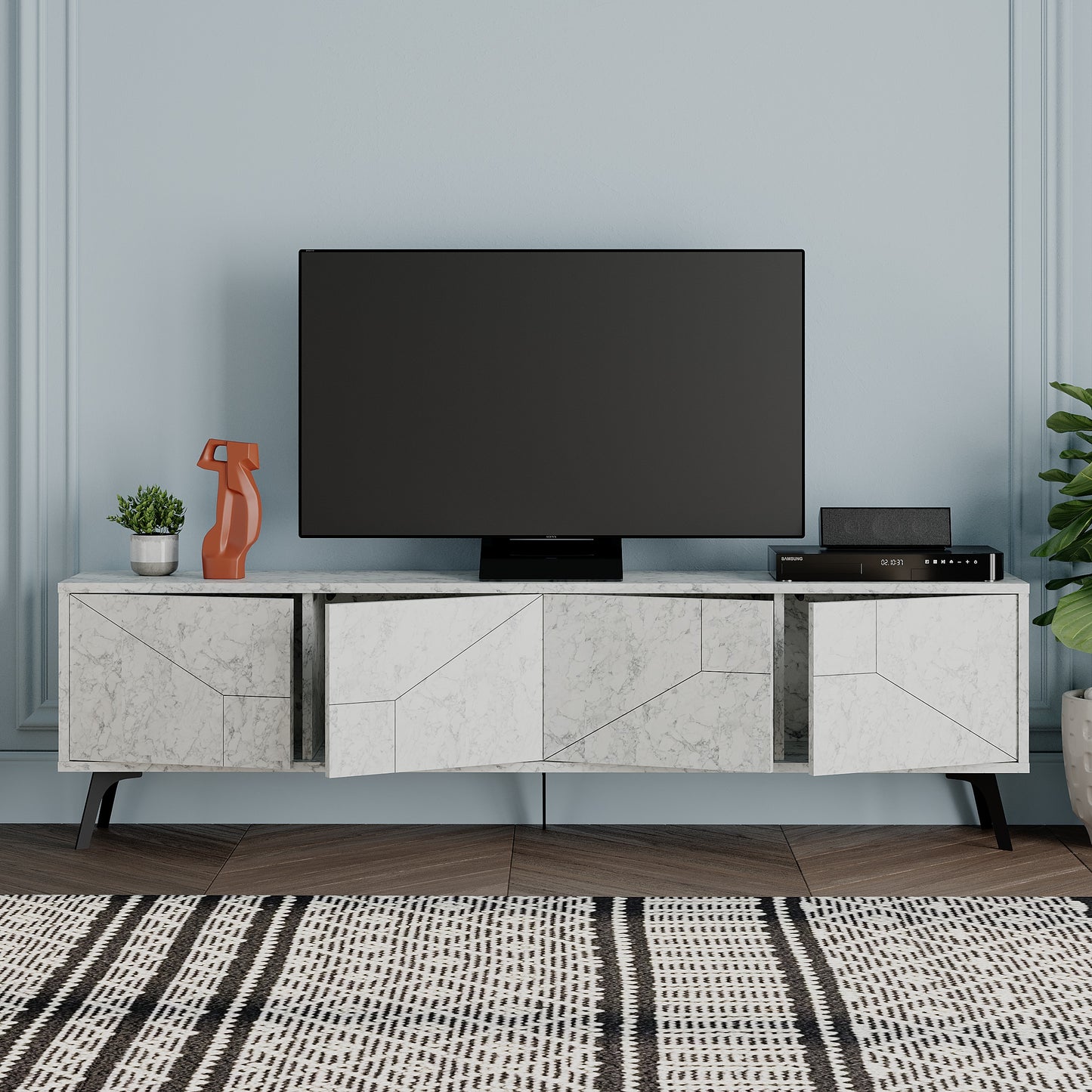 Mourah Dune Tv Stand Up To 70 Inches With Storage - 2 Years Warranty