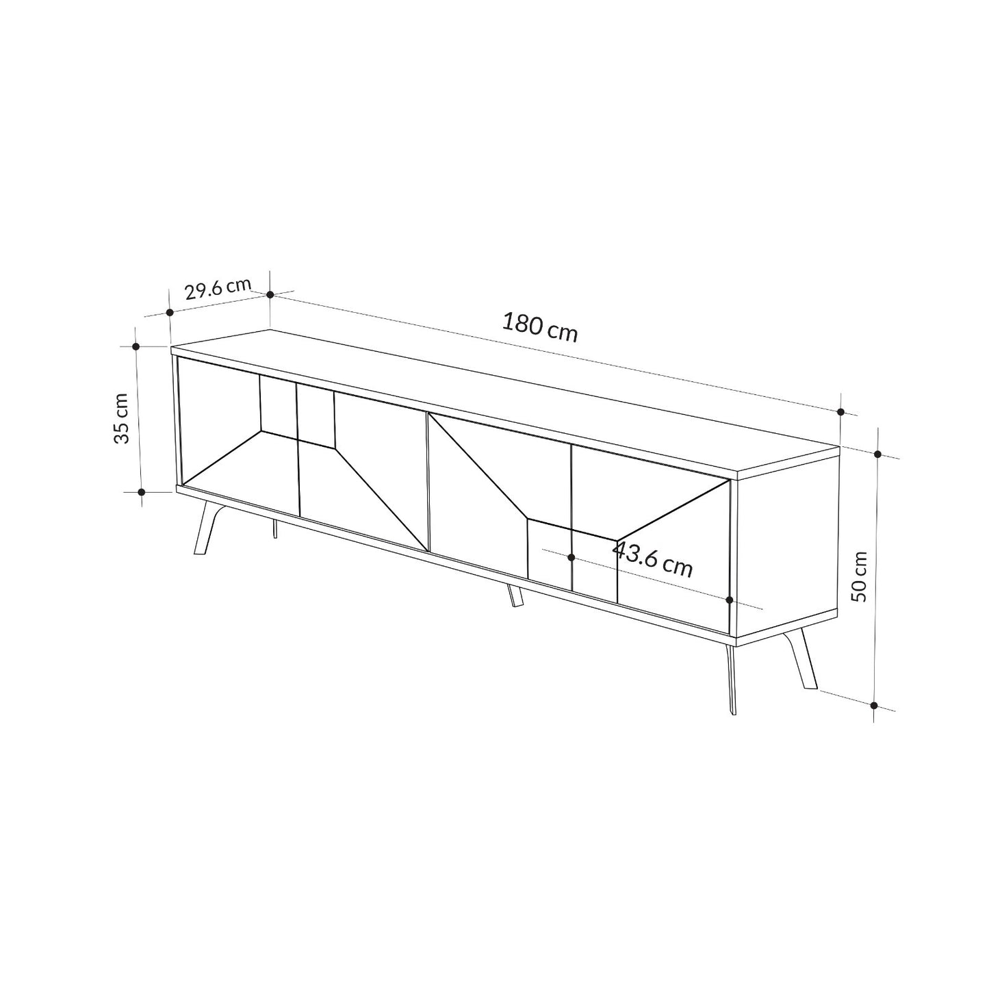 Mourah Dune Tv Stand Up To 70 Inches With Storage - 2 Years Warranty