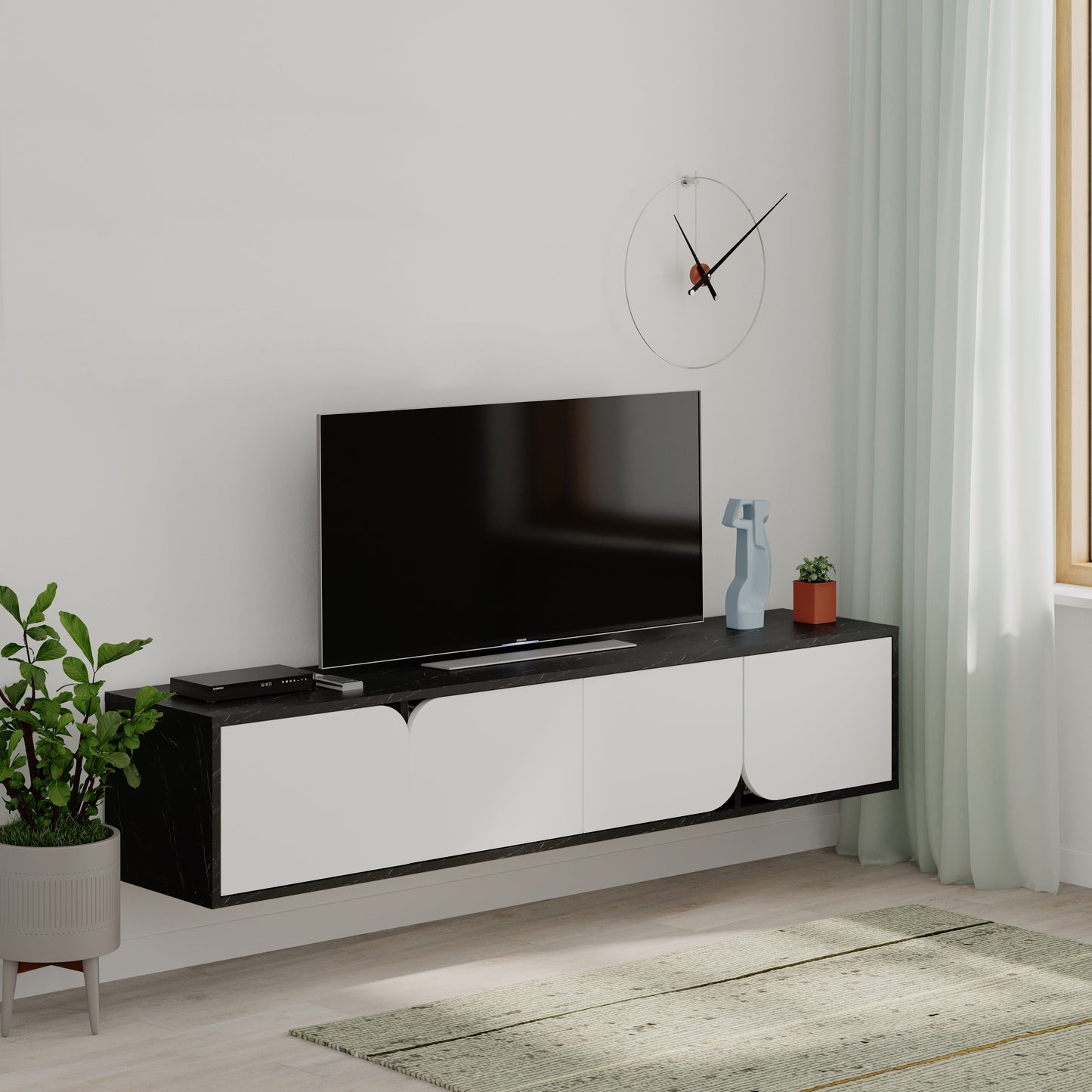 Mourah Spark Tv Stand Up To 70 Inches With Storage - 2 Years Warranty