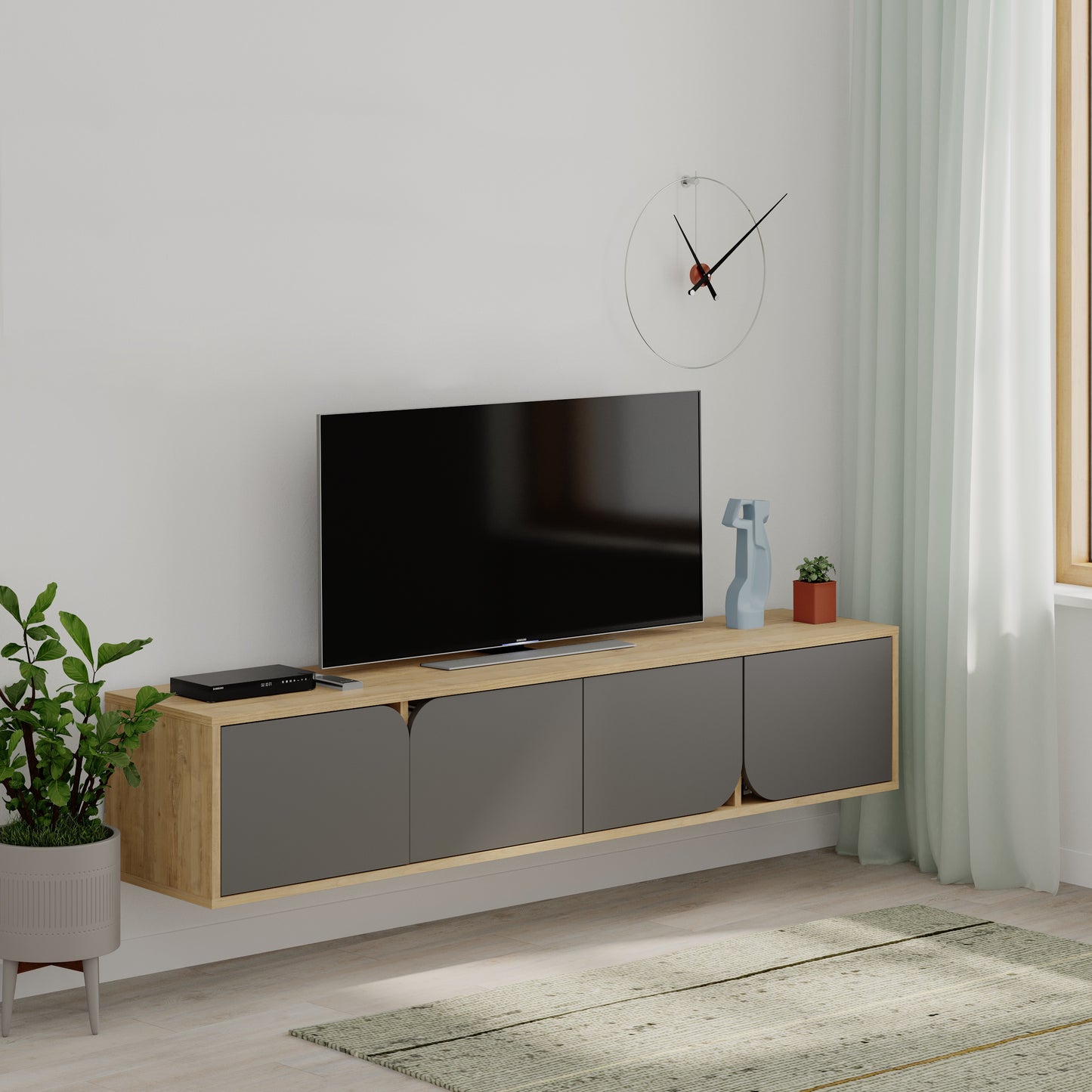 Mourah Spark Tv Stand Up To 70 Inches With Storage - 2 Years Warranty