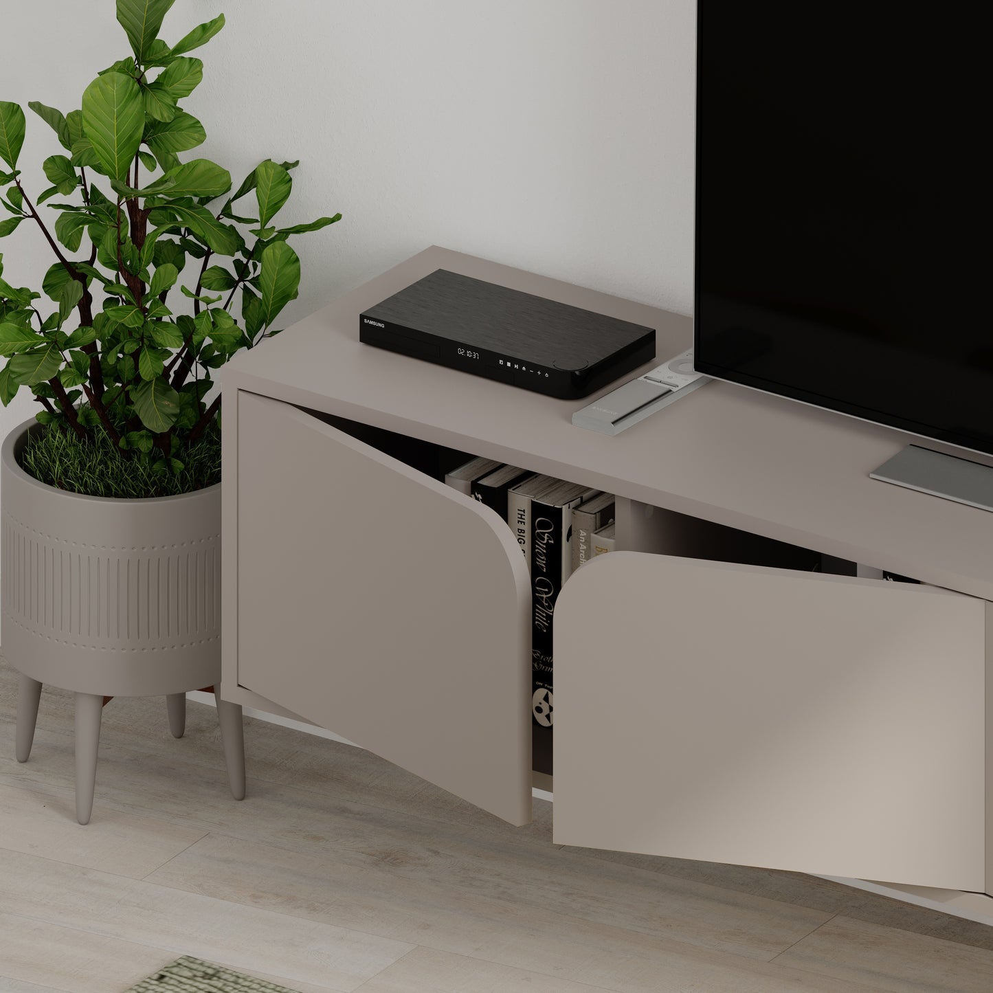 Mourah Spark Tv Stand Up To 70 Inches With Storage - 2 Years Warranty