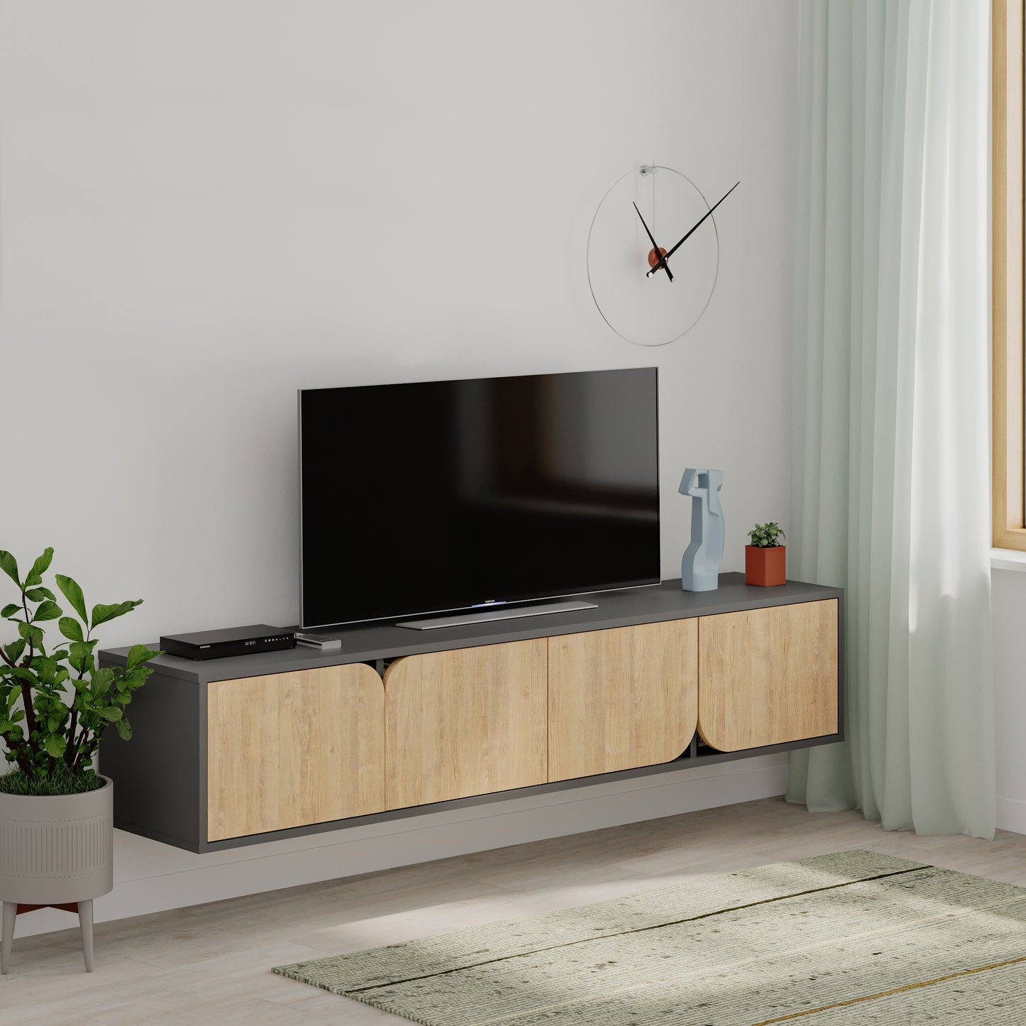 Mourah Spark Tv Stand Up To 70 Inches With Storage - 2 Years Warranty