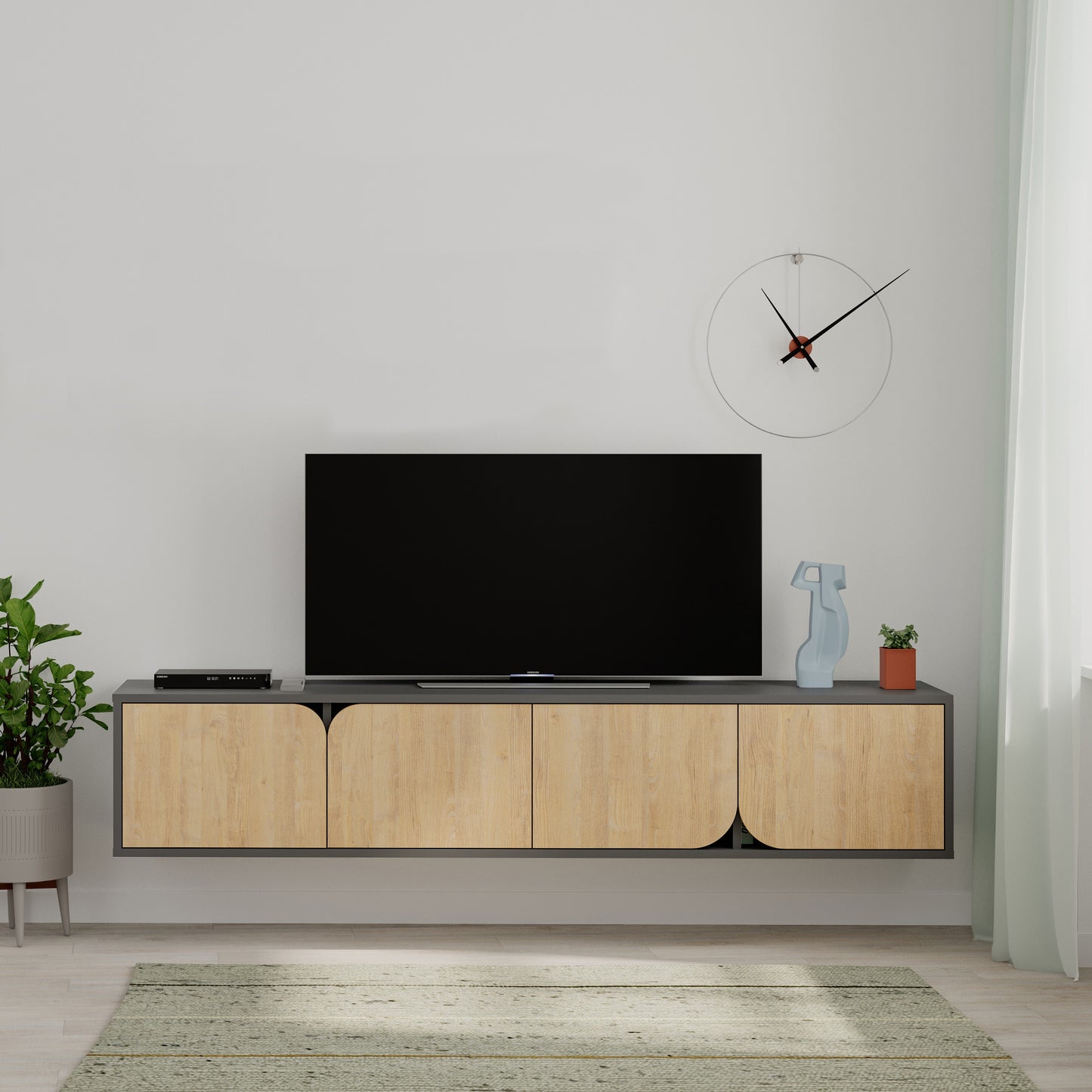 Mourah Spark Tv Stand Up To 70 Inches With Storage - 2 Years Warranty