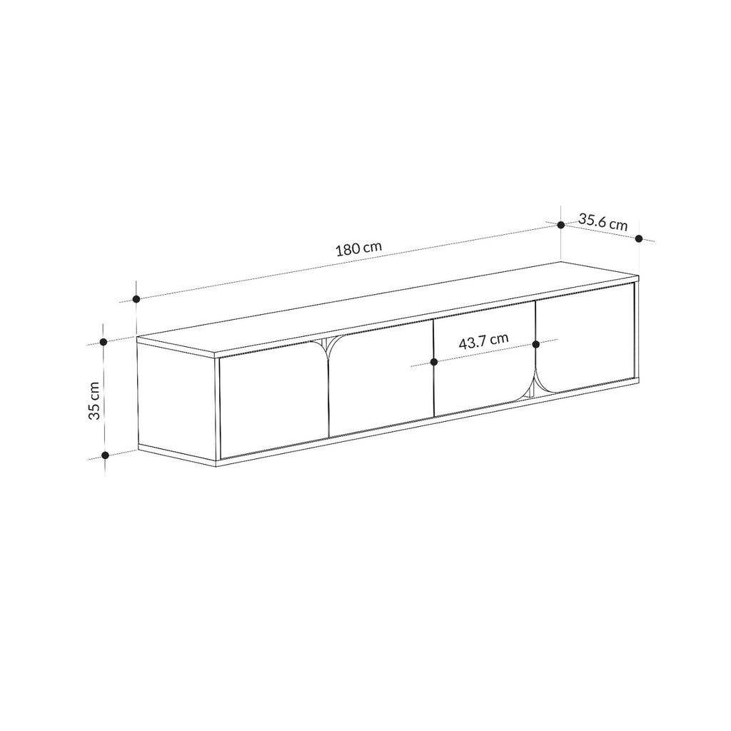 حامل تلفزيون مورا سبارك حتى 70 بوصة مع مساحة تخزين - ضمان لمدة عامين
