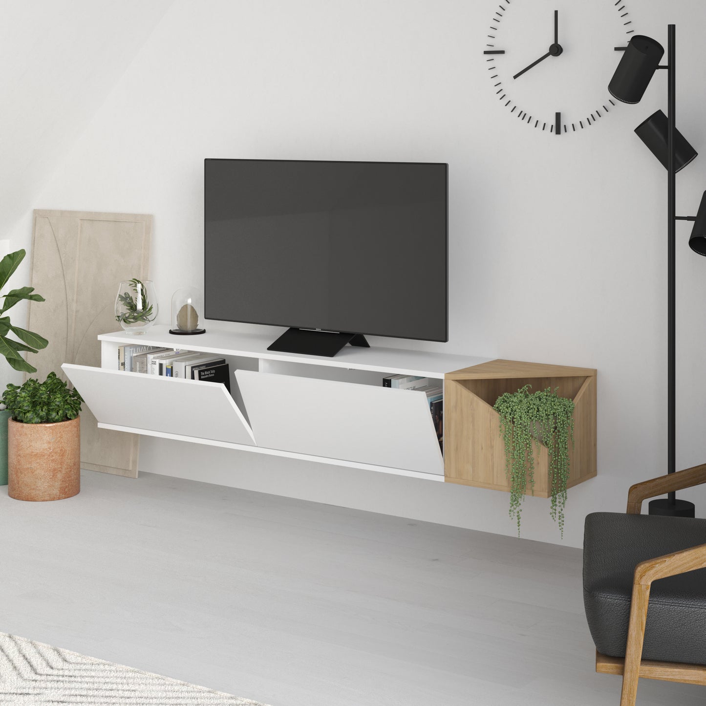 Mourah Aulos Tv Stand Up To 65 Inches With Storage - 2 Years Warranty