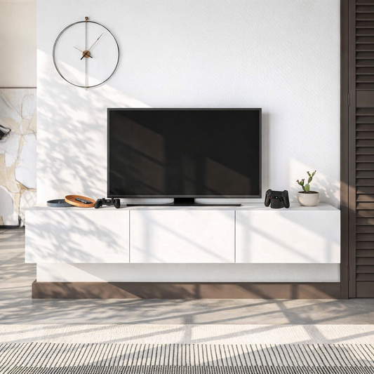 Francy TV Stand 180 CM With Storage Up to 70 Inch - White