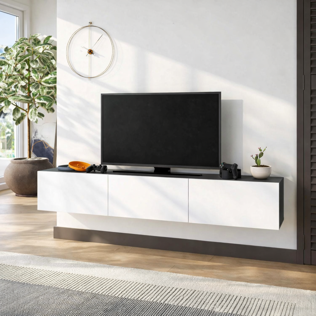 Francy TV Stand 180 CM With Storage Up to 70 Inch - White